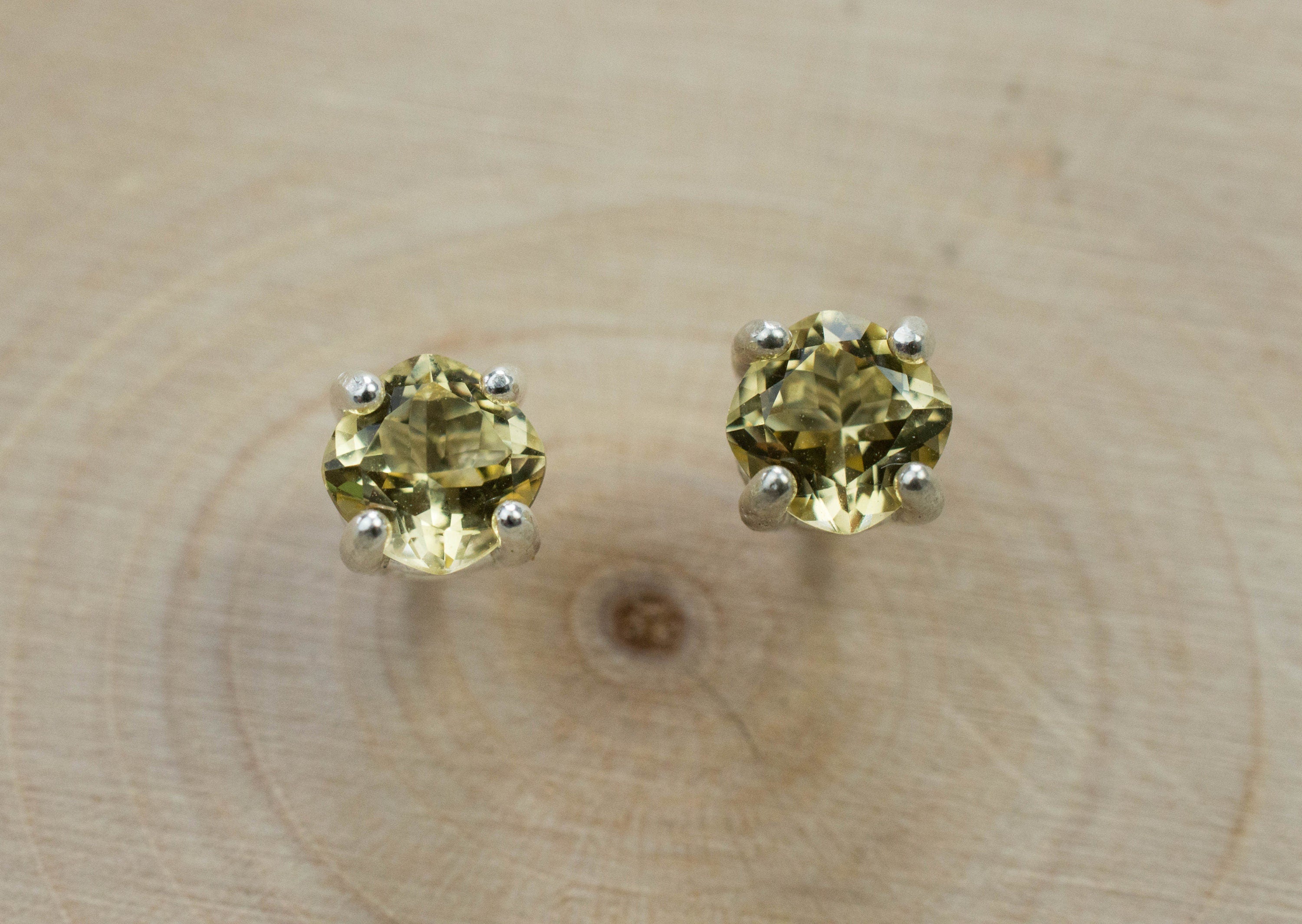 Heliodor Earrings, Natural Untreated Brazil Golden Beryl; 0.845cts