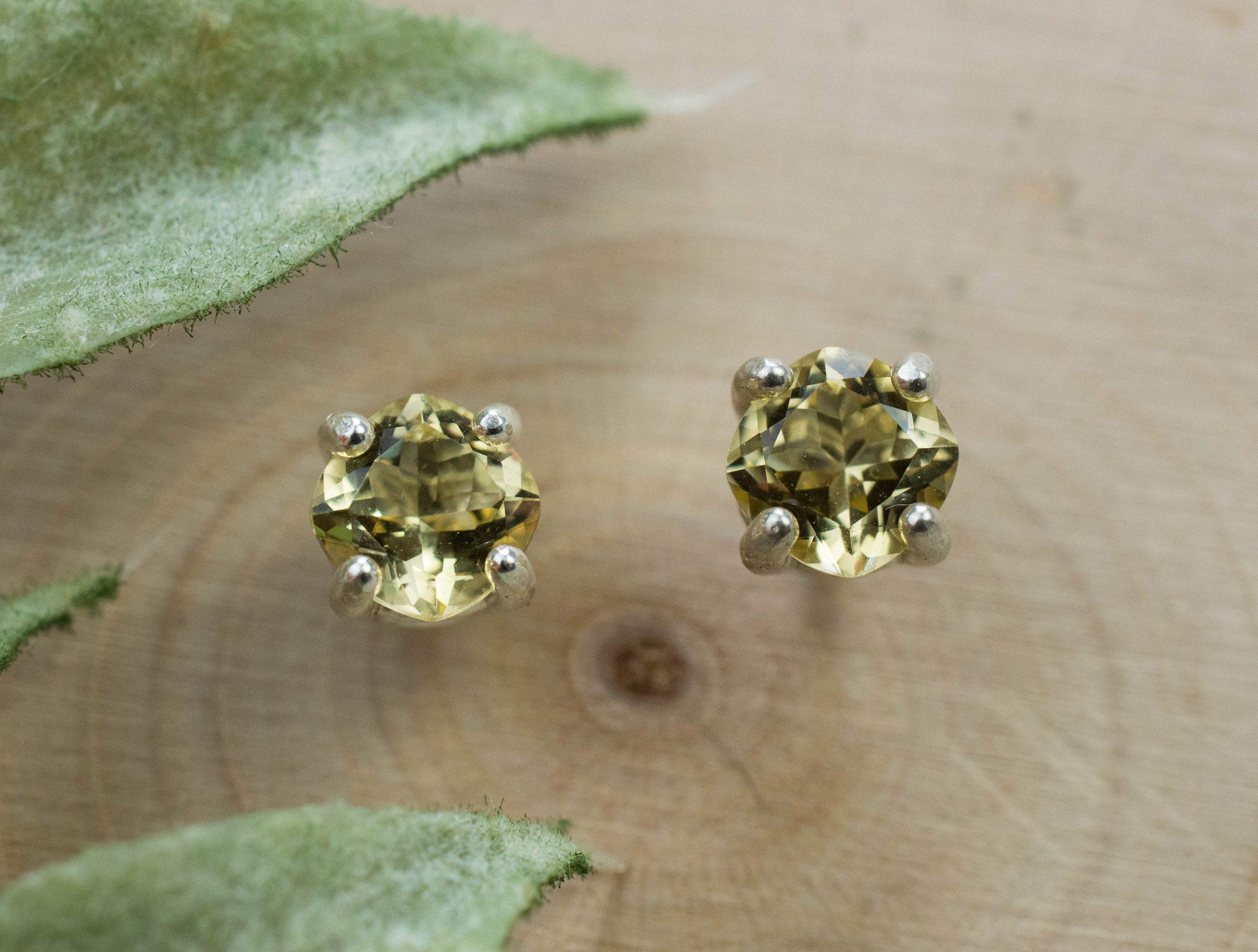 Heliodor Earrings, Natural Untreated Brazil Golden Beryl; 0.845cts