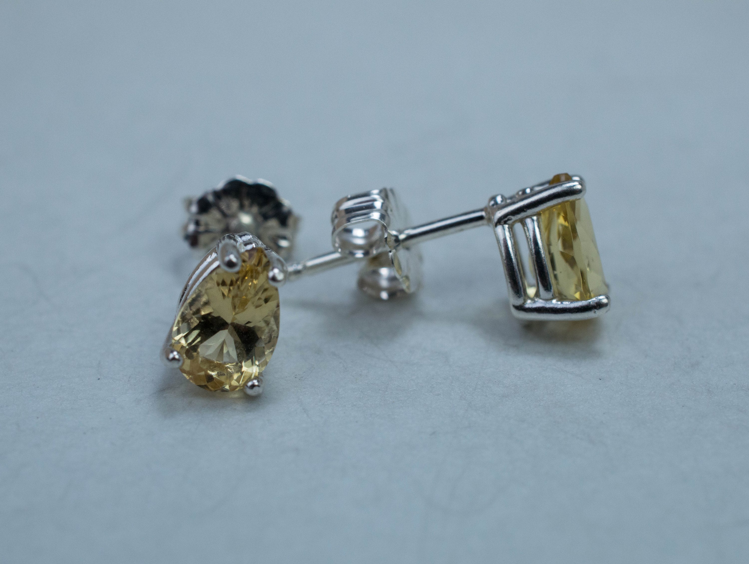 Heliodor Earrings, Natural Untreated Brazil Golden Beryl; 1.245cts