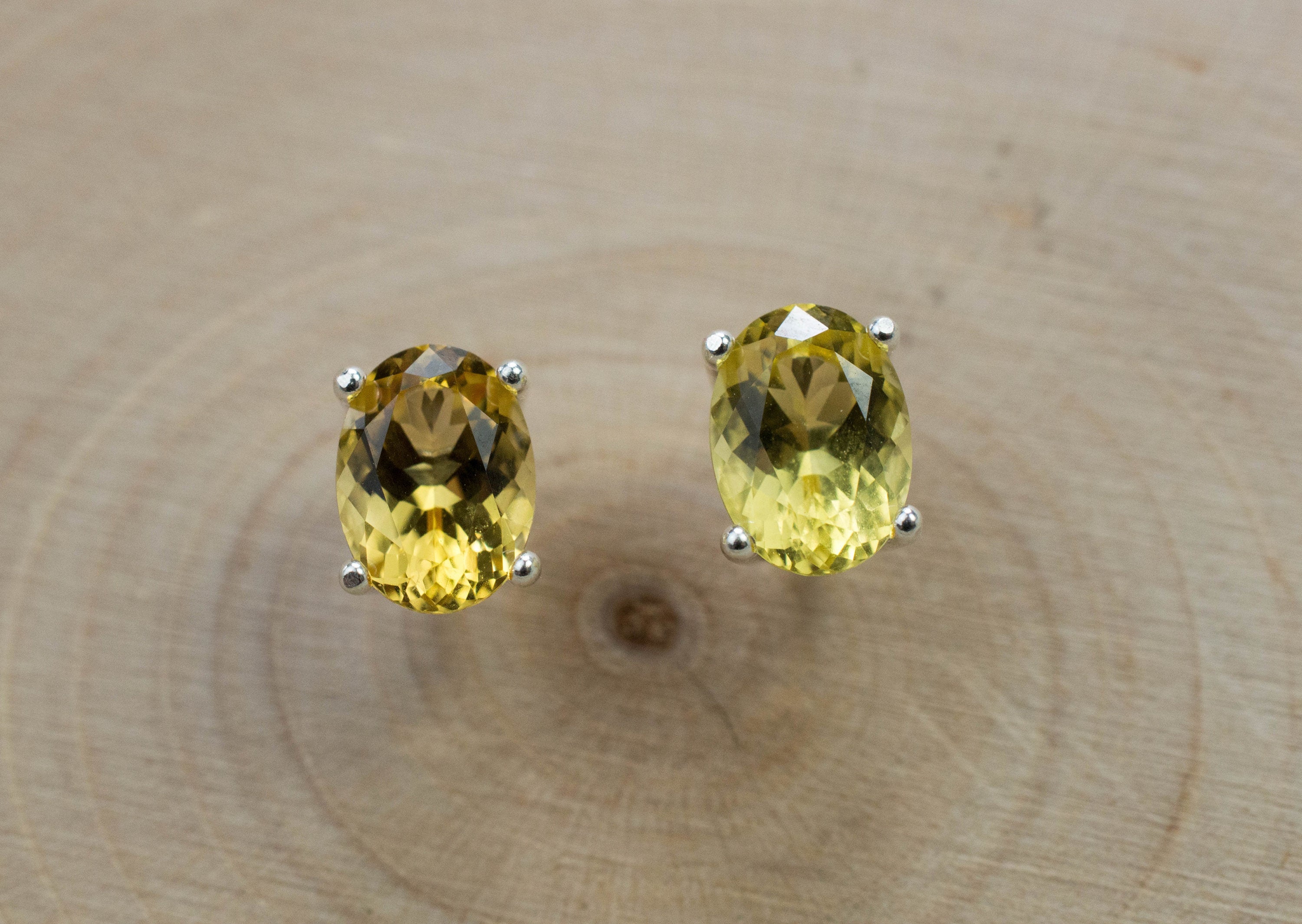 Heliodor Earrings, Natural Untreated Brazil Golden Beryl; 1.610cts