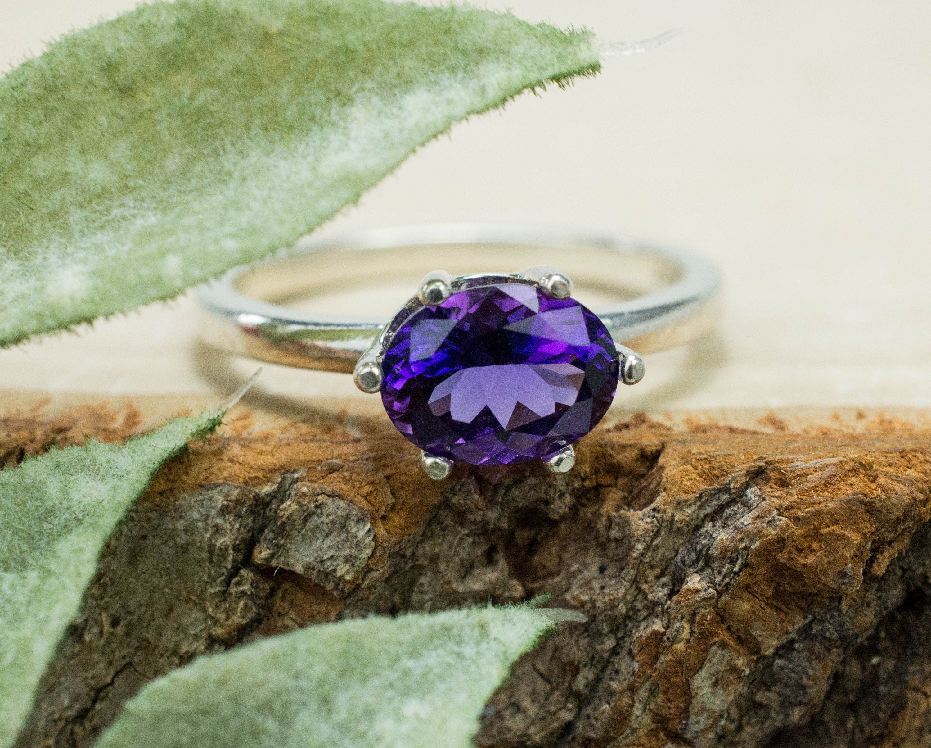 Amethyst Ring, Natural Untreated Uruguay Amethyst; 1.190cts