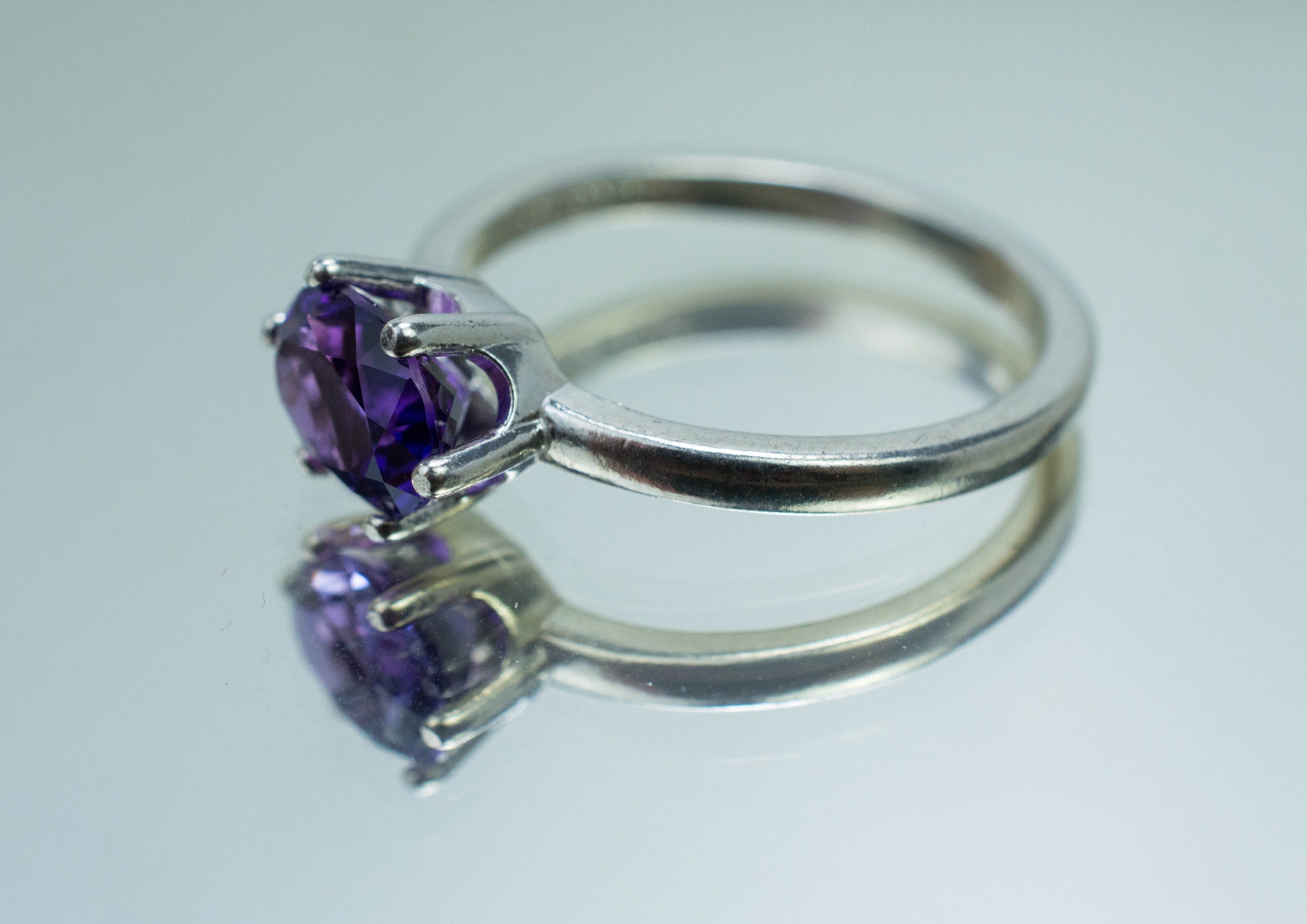 Amethyst Ring, Natural Untreated Uruguay Amethyst; 1.190cts