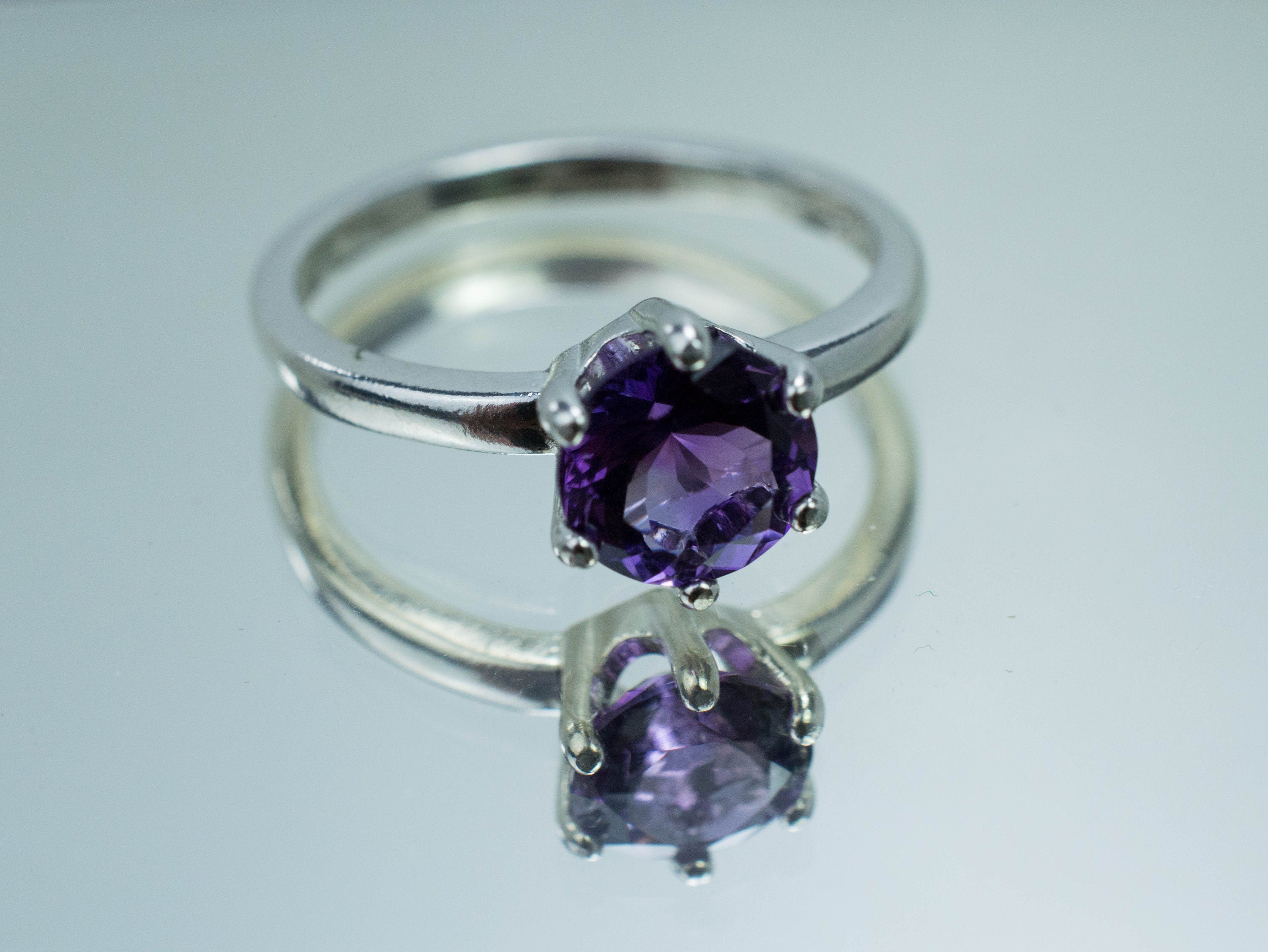 Amethyst Ring, Natural Untreated Uruguay Amethyst; 1.195cts