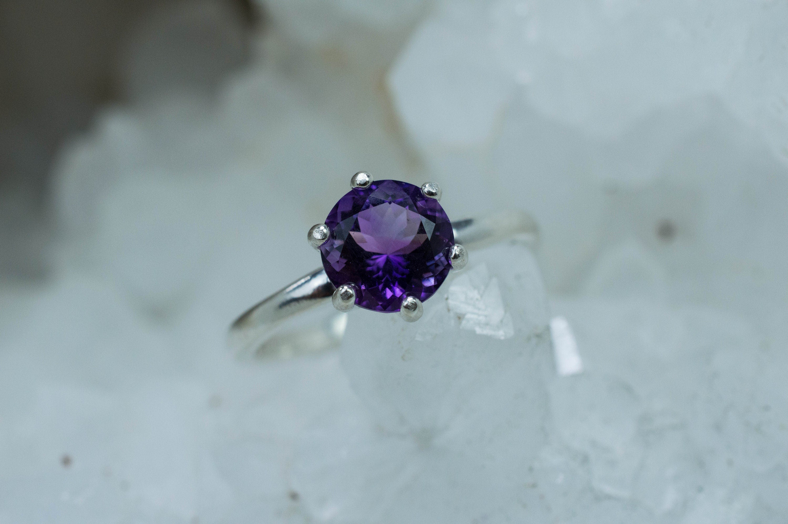 Amethyst Ring, Natural Untreated Uruguay Amethyst; 1.195cts