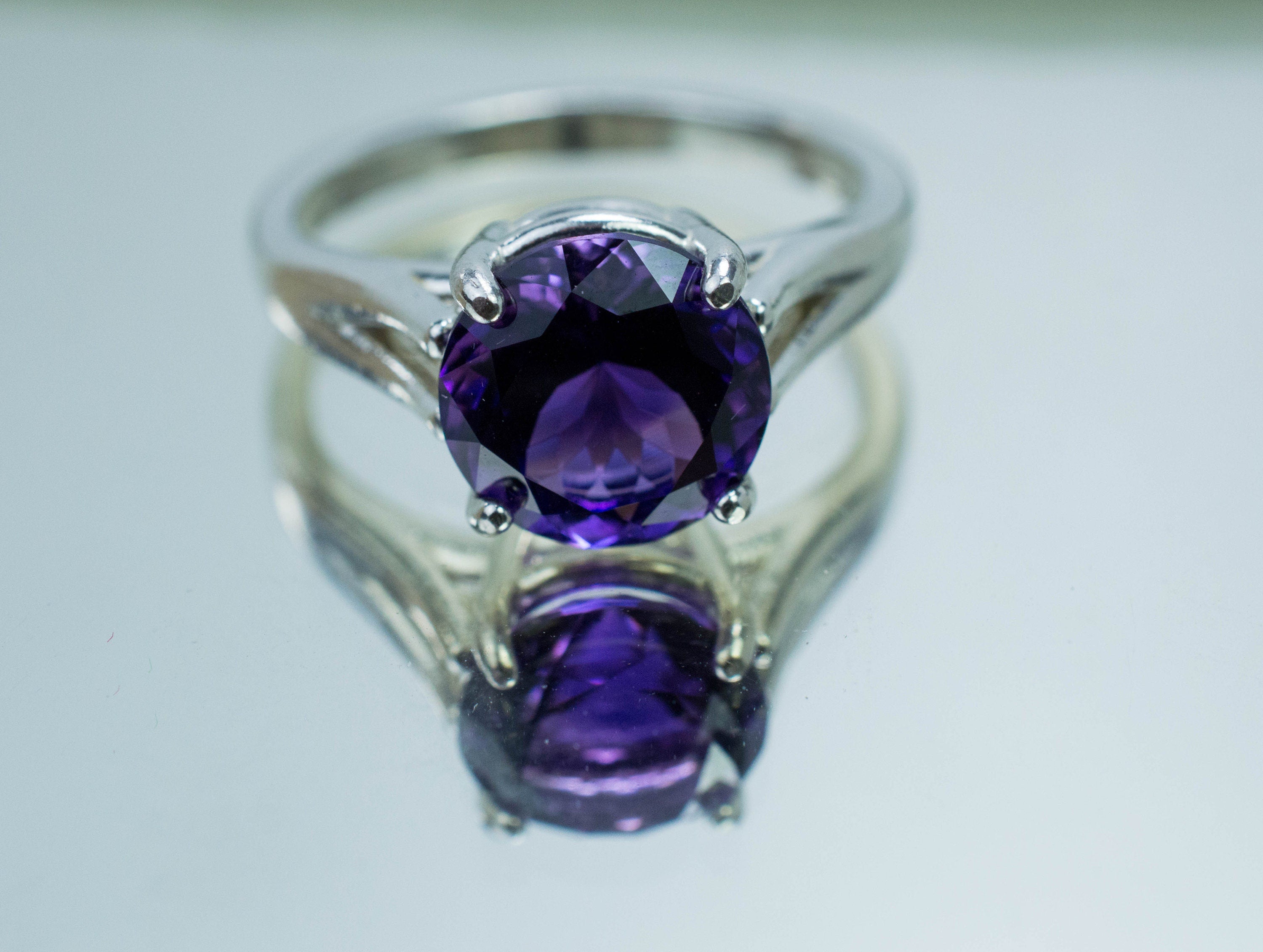 Amethyst Ring, Natural Untreated Uruguay Amethyst; 2.675cts