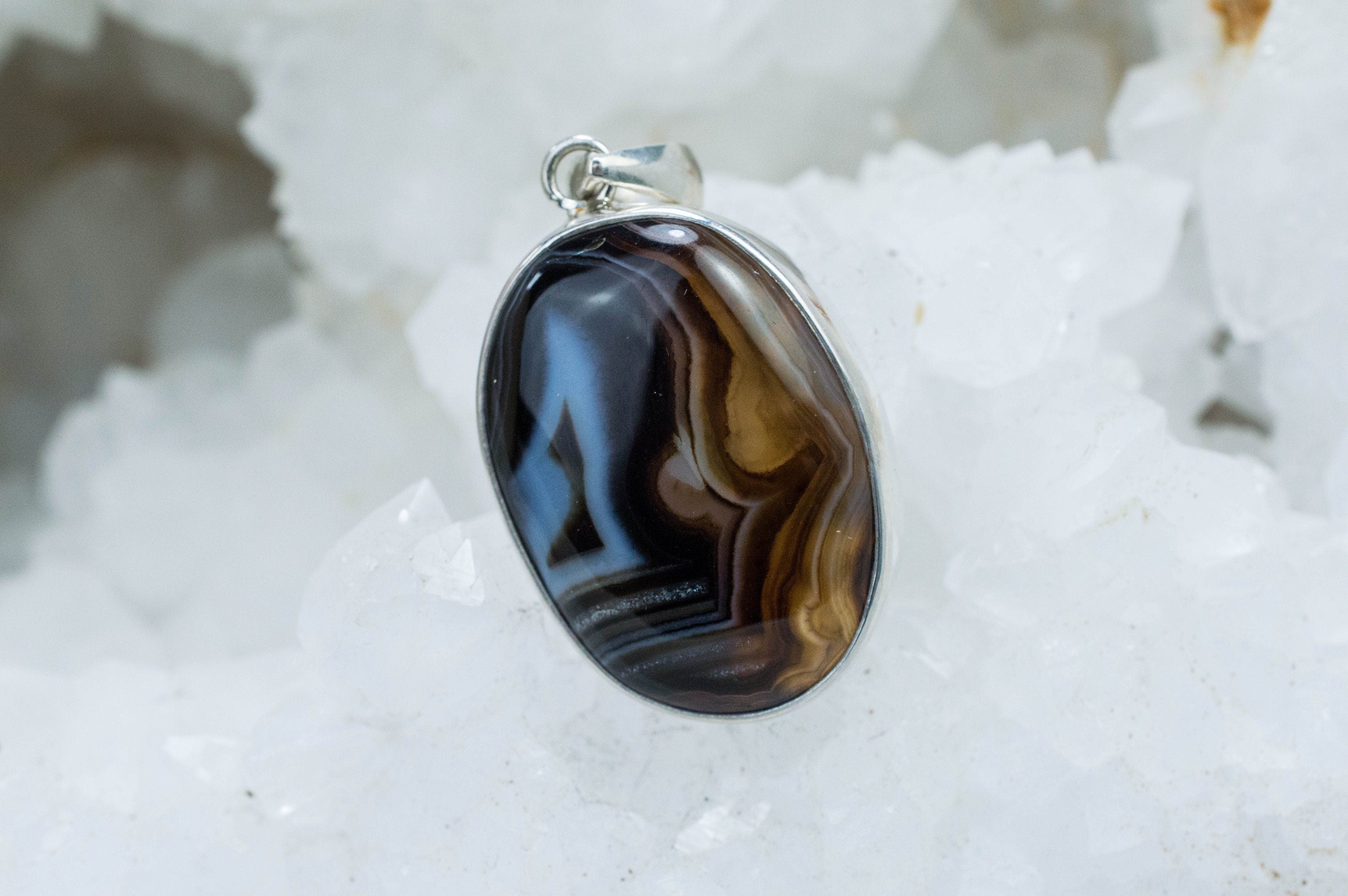 Condor Agate Pendant, Natural Argentina Agate