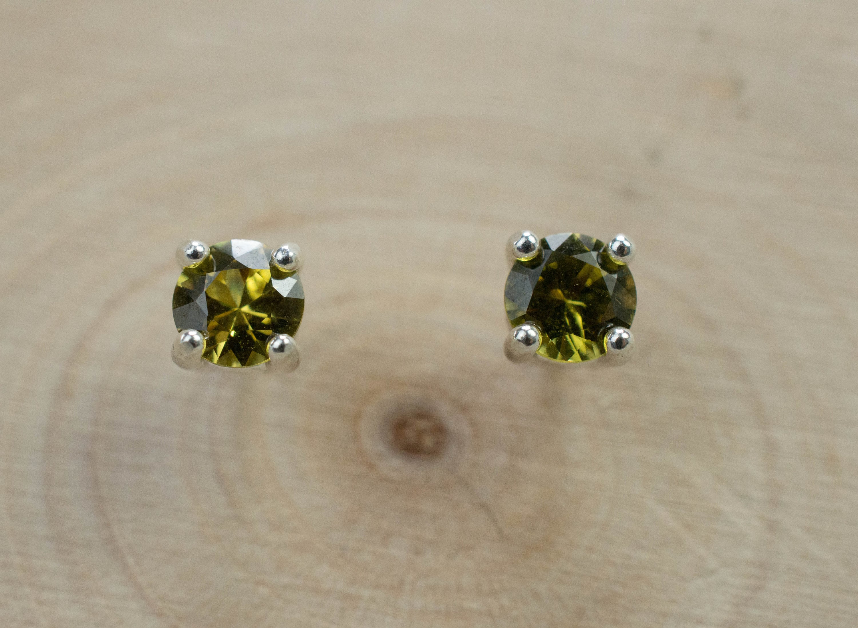 Mali Garnet Earrings; Genuine Untreated Mali Garnet; 0.525cts