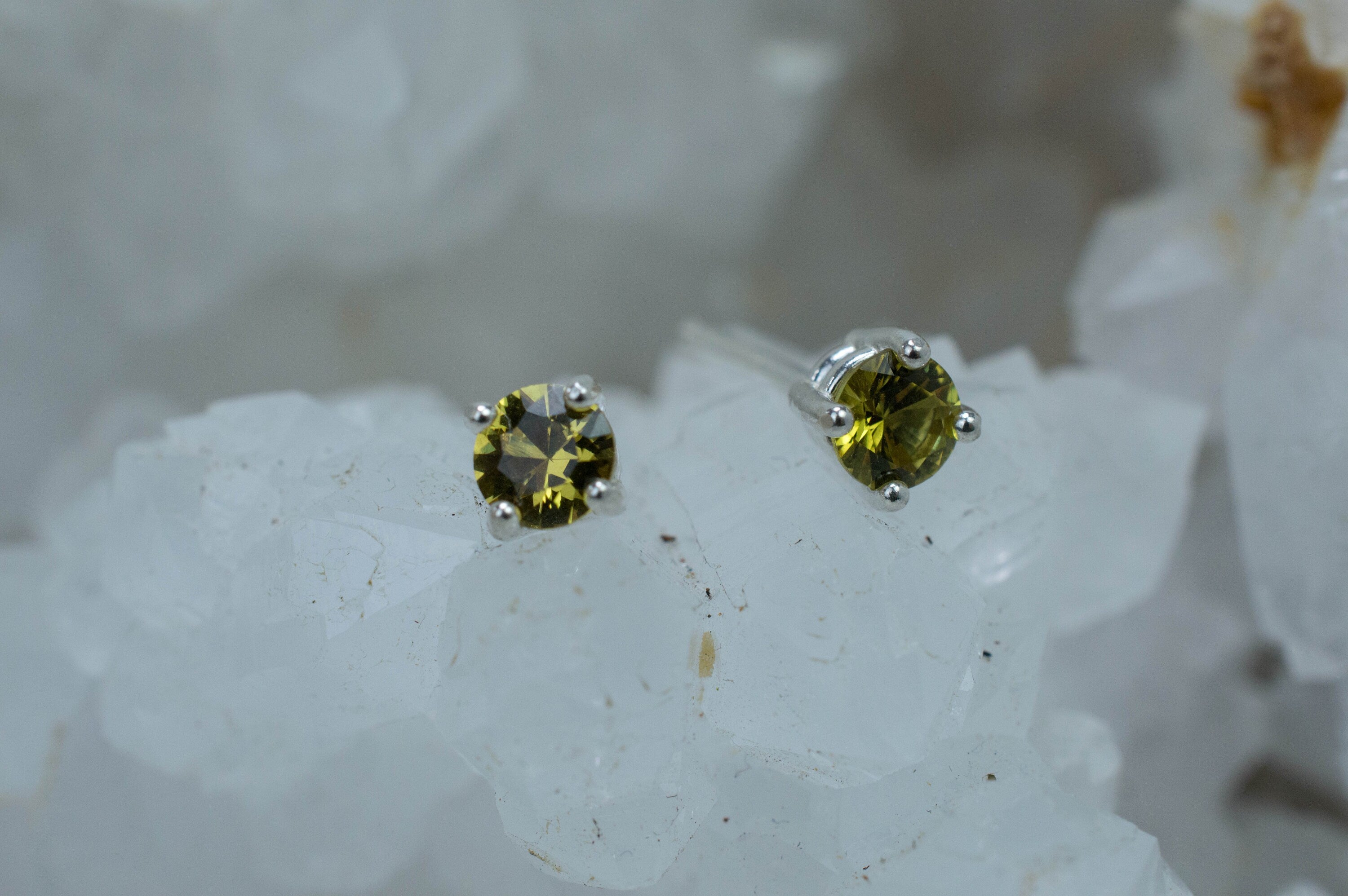 Mali Garnet Earrings; Genuine Untreated Mali Garnet; 0.525cts