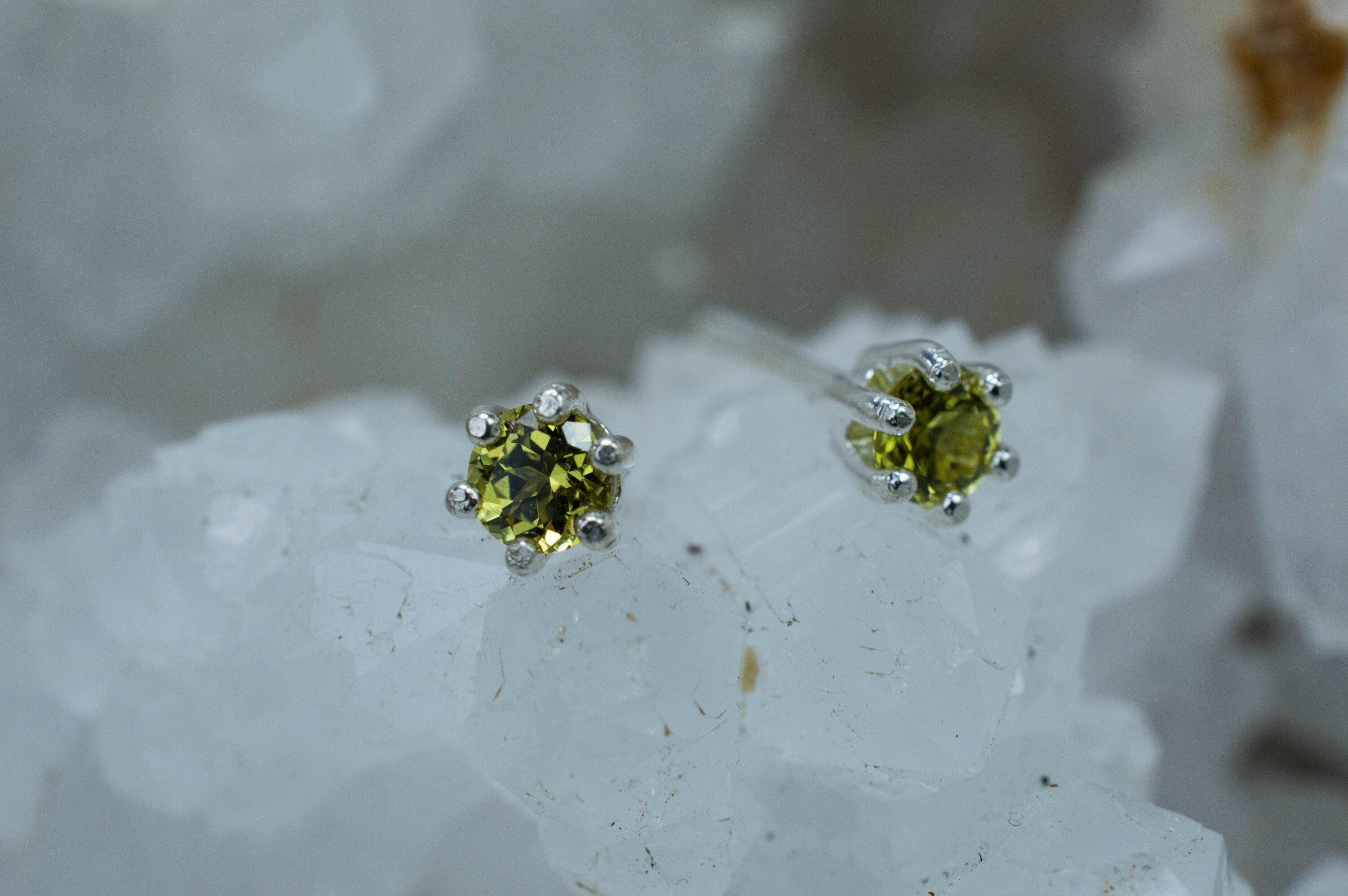 Mali Garnet Earrings; Genuine Untreated Mali Garnet; 0.610cts