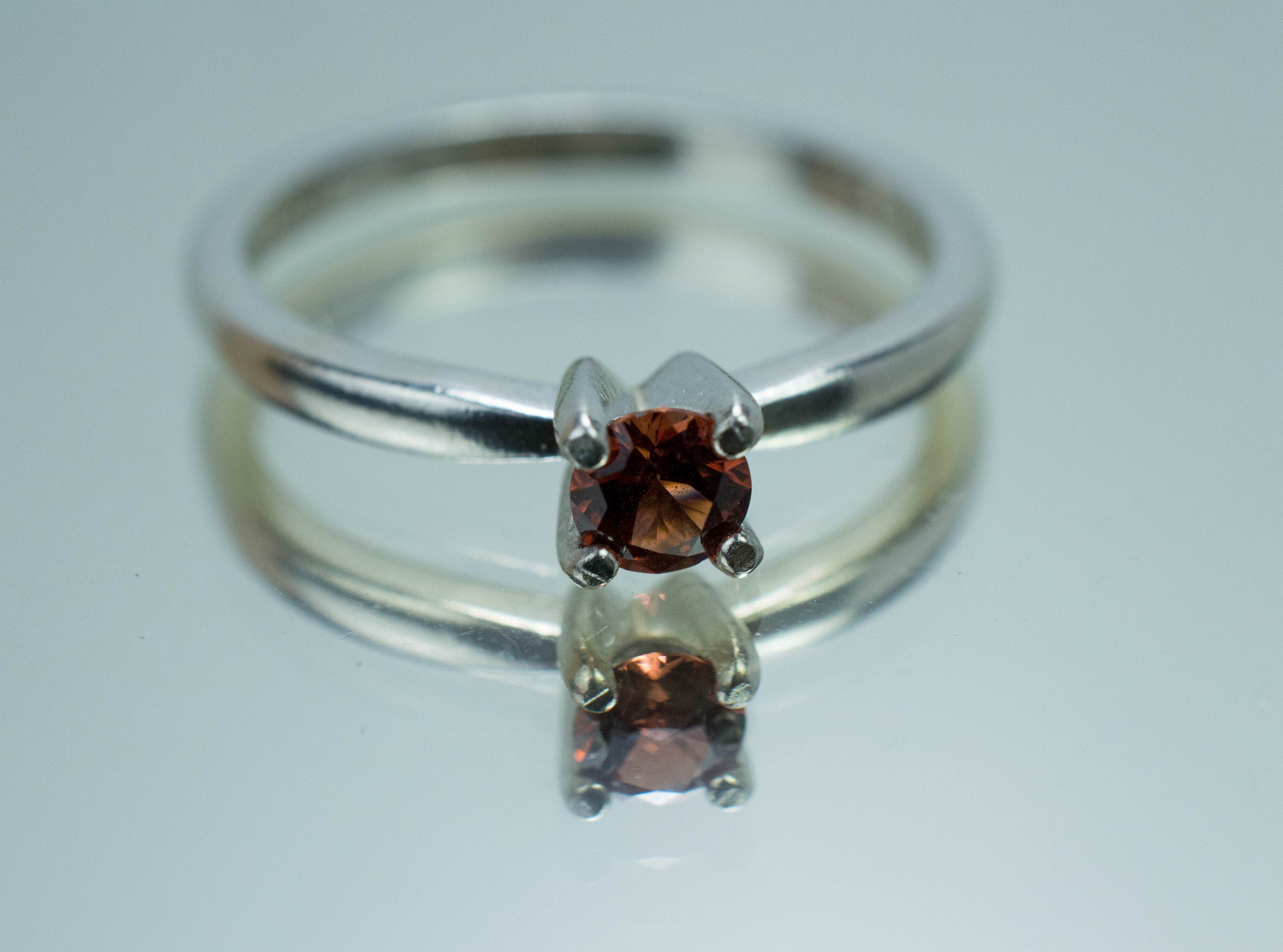 Cinnamon Garnet Ring; Genuine Untreated Tanzanian Garnet; 0.270cts