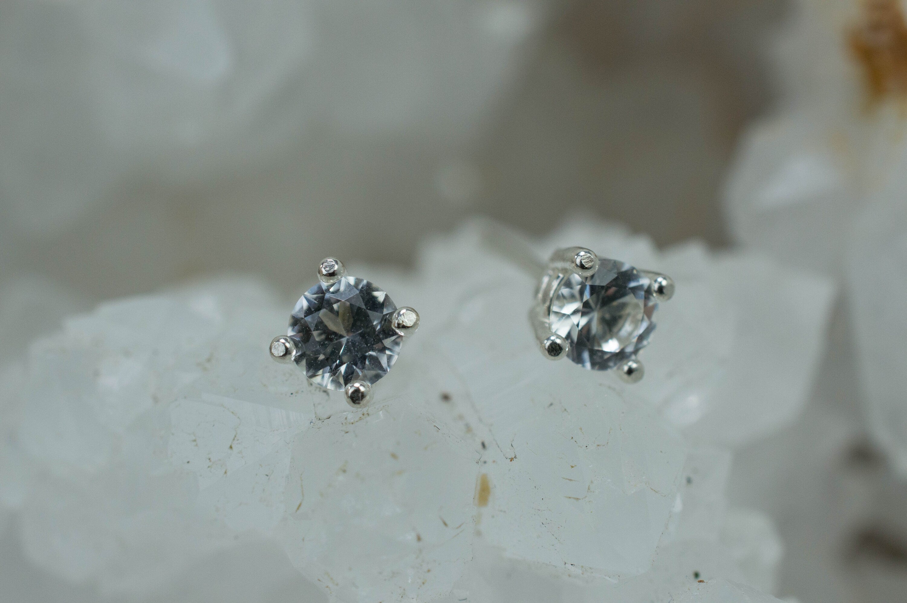 Phenakite Earrings; Natural Untreated Phenakite; 0.555cts