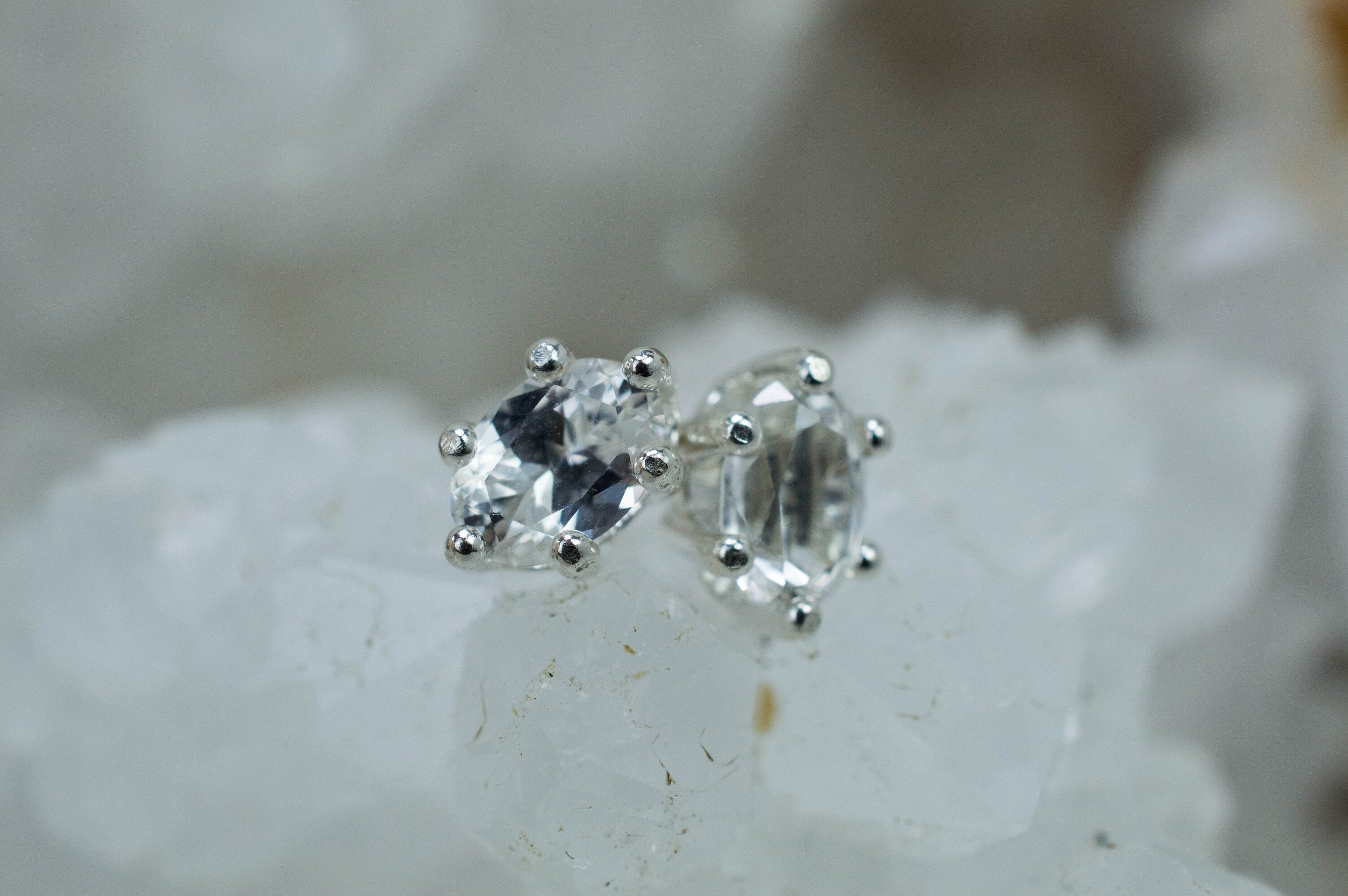 Phenakite Earrings; Natural Untreated Ukraine Phenakite; 0.750cts