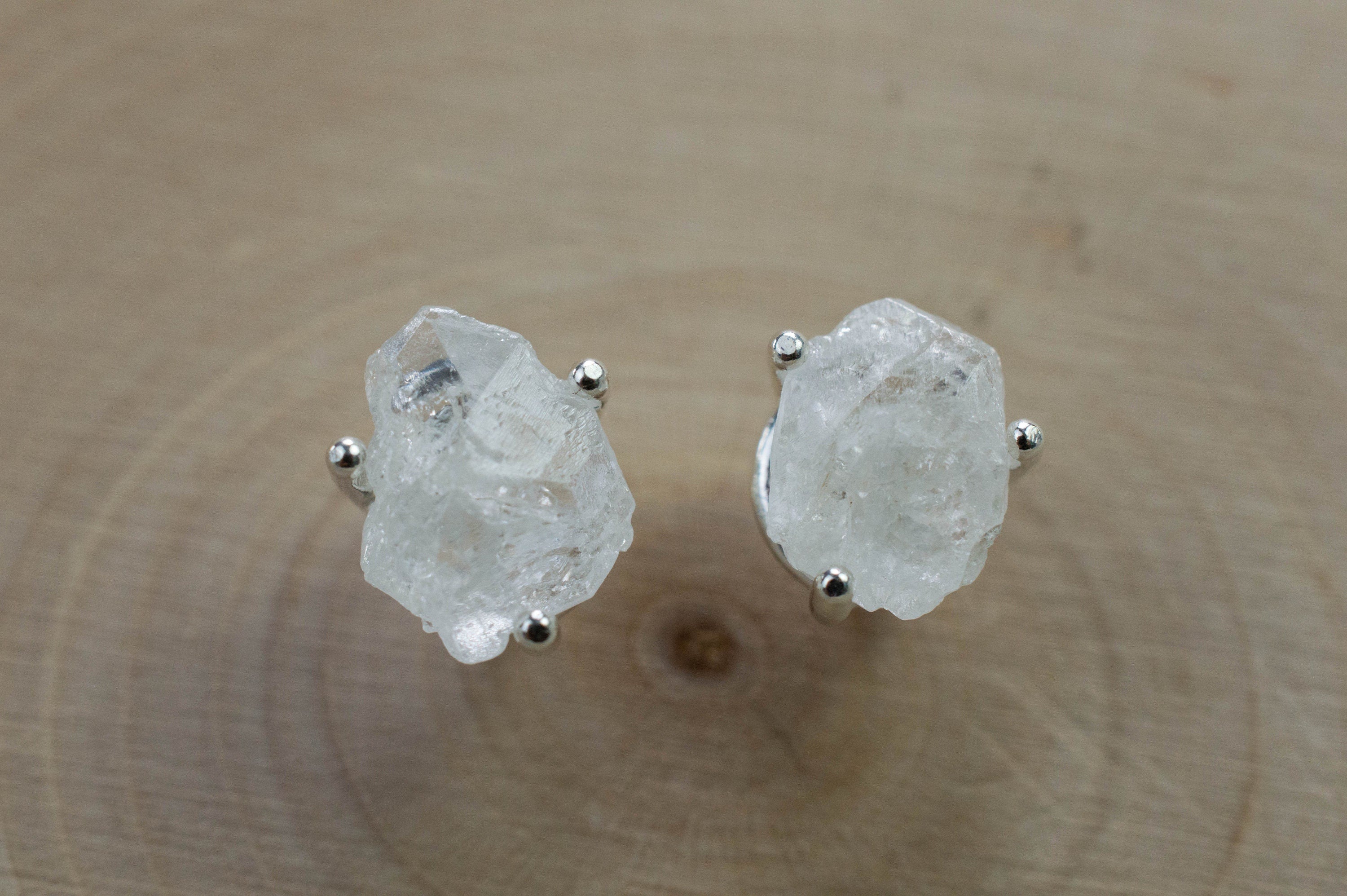 Phenakite Earrings; Natural Untreated Ukraine Raw Phenakite; 2.650cts