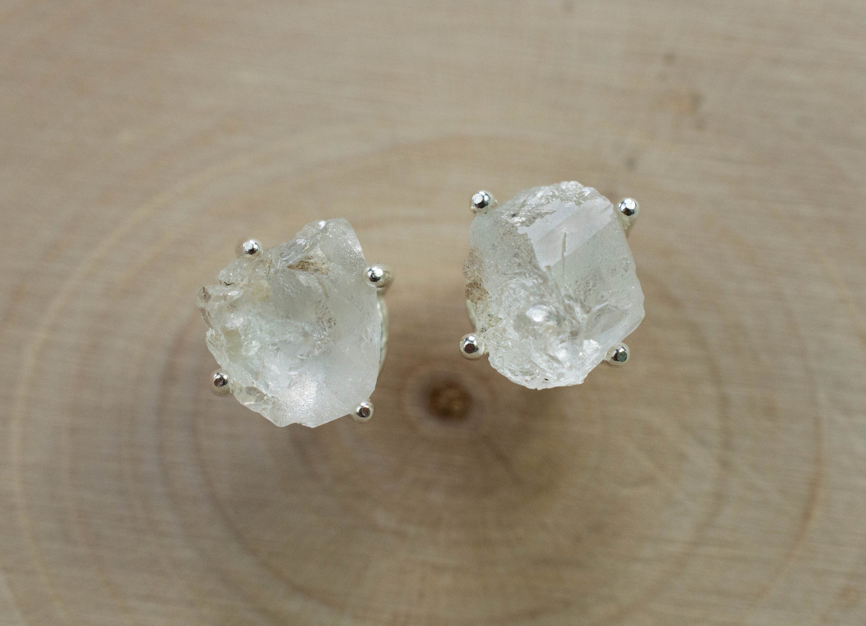 Phenakite Earrings; Natural Untreated Ukraine Raw Phenakite; 2.985cts