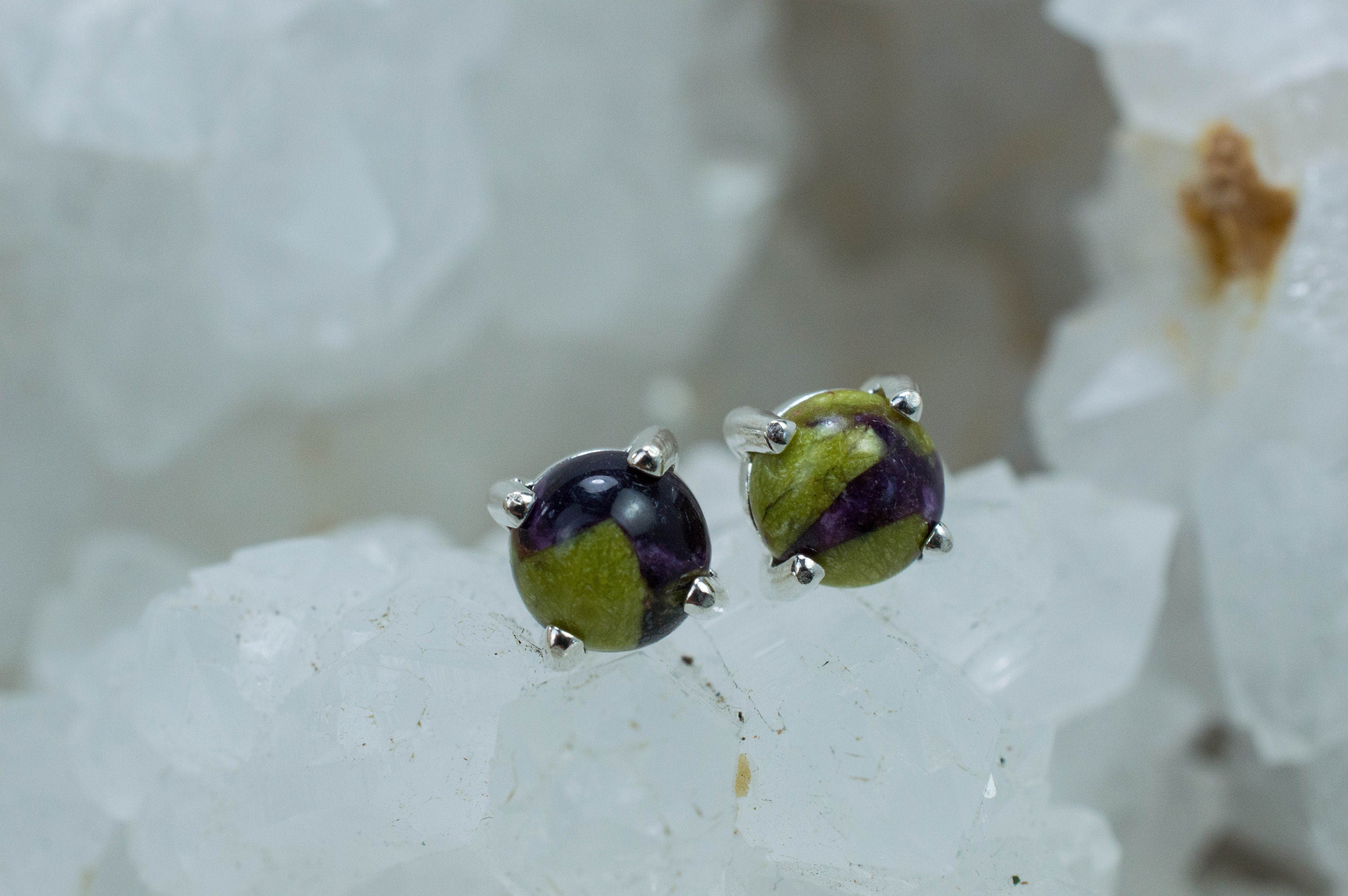 Stichtite Earrings; Genuine Untreated Australian Atlantisite 1.330cts