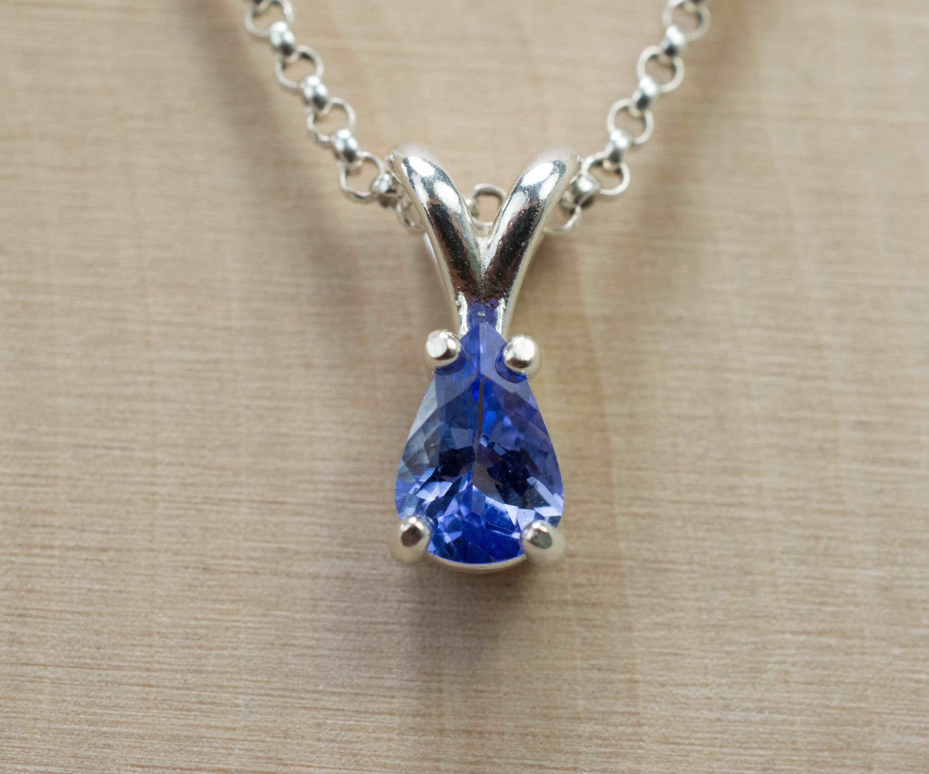 Tanzanite Pendant; Genuine Tanzania Tanzanite; 0.590cts