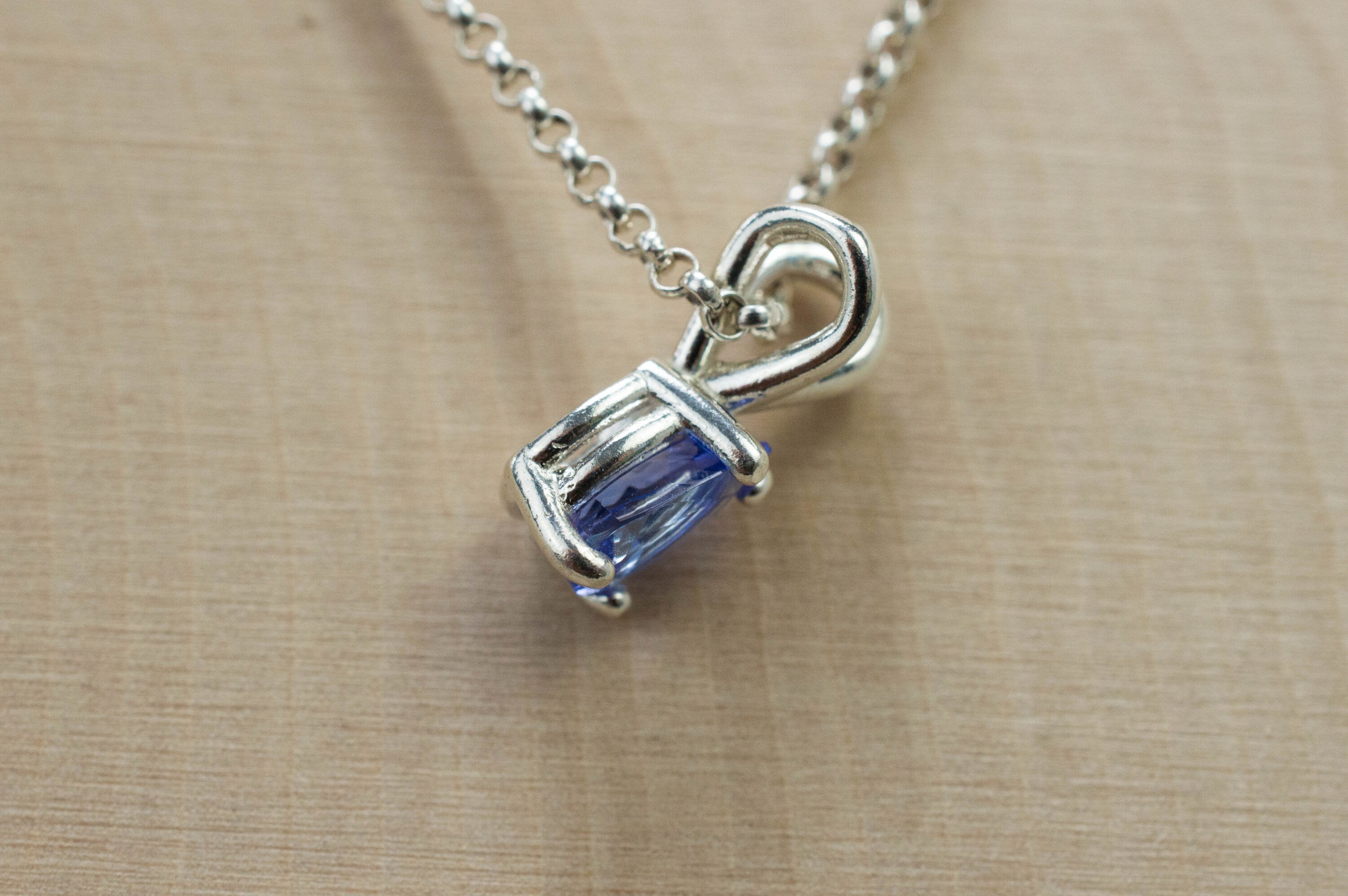 Tanzanite Pendant; Genuine Tanzania Tanzanite; 0.590cts