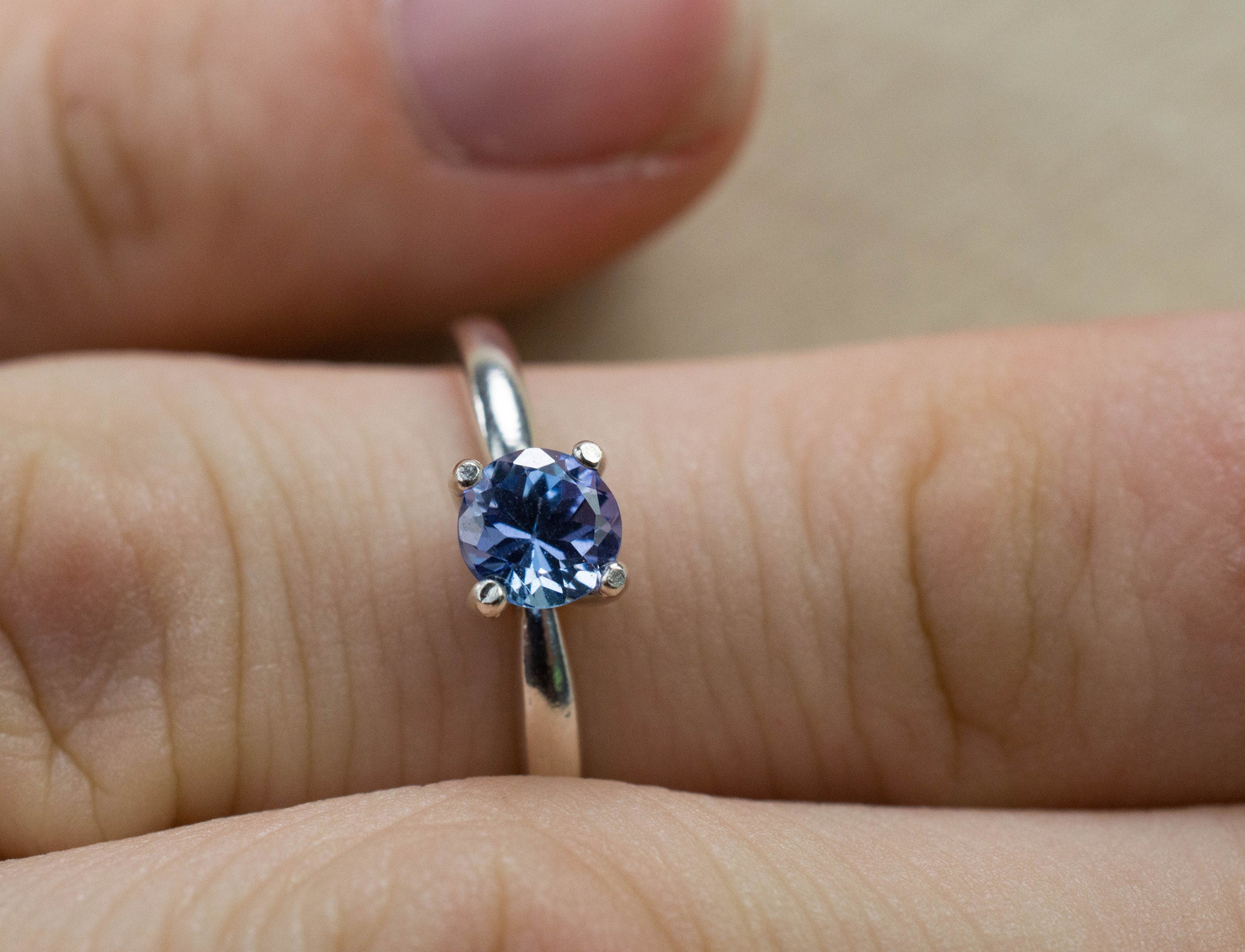 Tanzanite Ring; Genuine Untreated Tanzania Tanzanite; 0.545cts