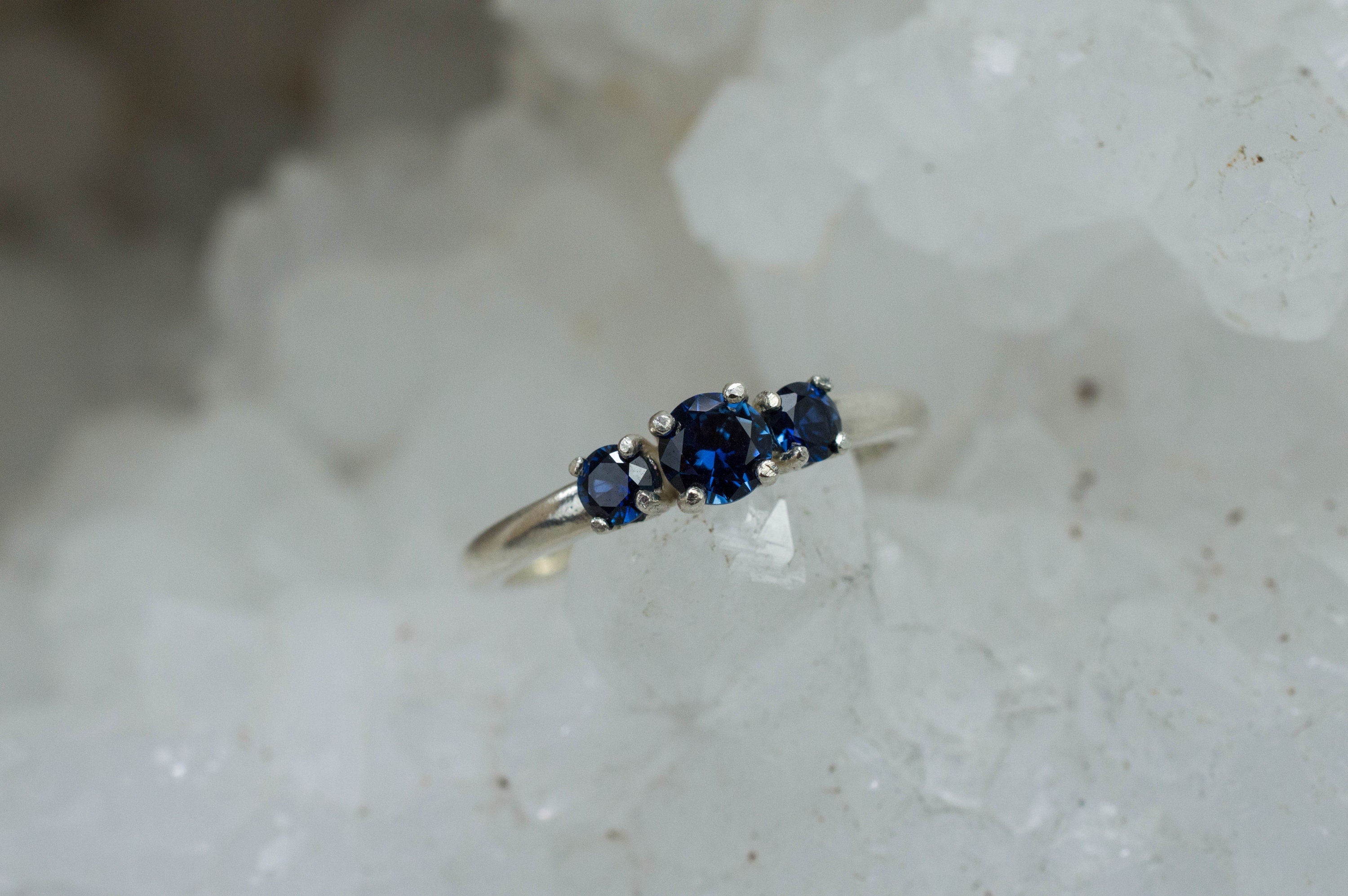 Teal Sapphire Ring, Genuine Untreated Tanzania Sapphire; 0.580cts