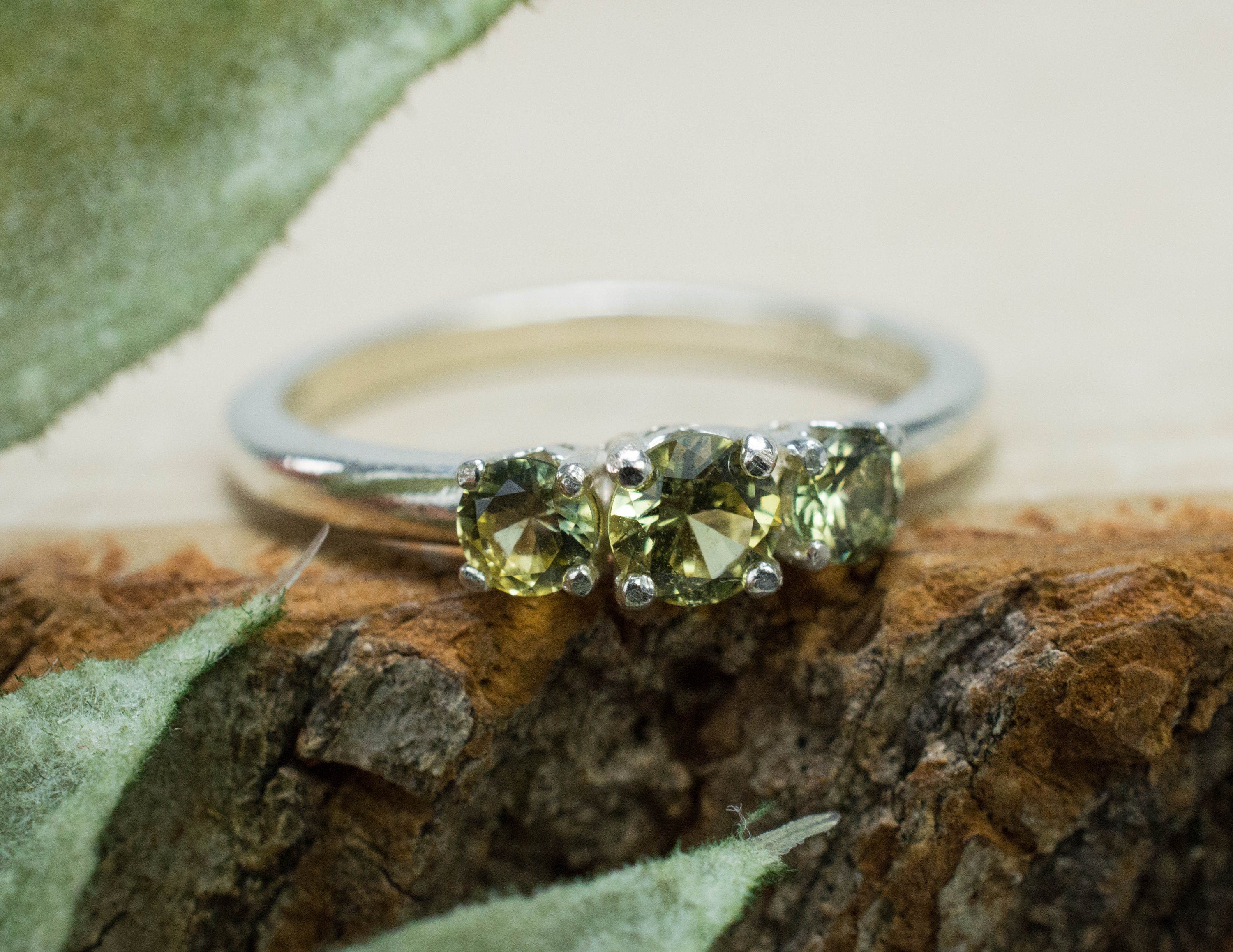 Yellow Sapphire Ring, Genuine Untreated Tanzania Sapphire; 0.635cts