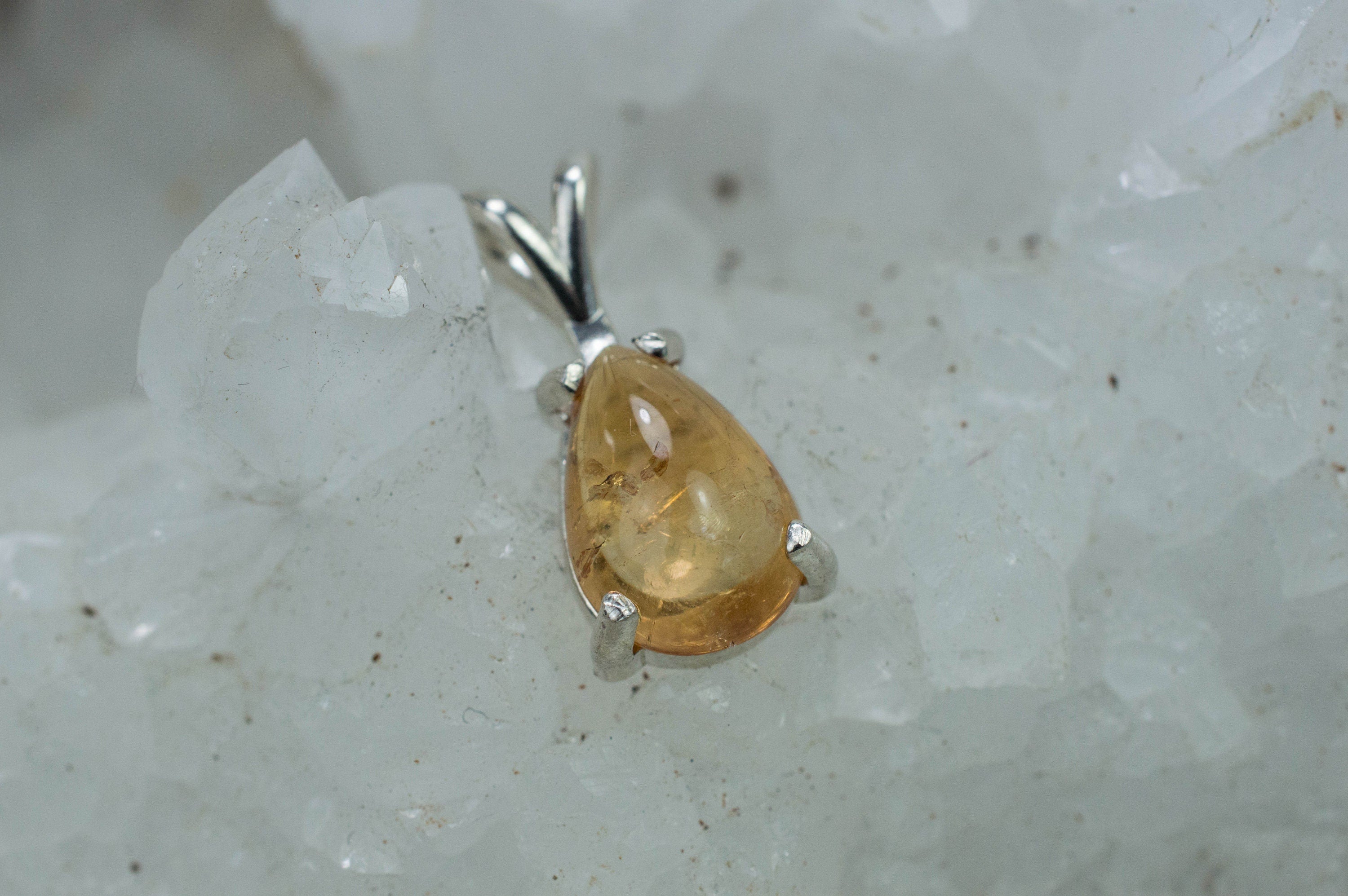 Imperial Topaz Pendant; Genuine Untreated Brazilian Topaz; 3.740cts