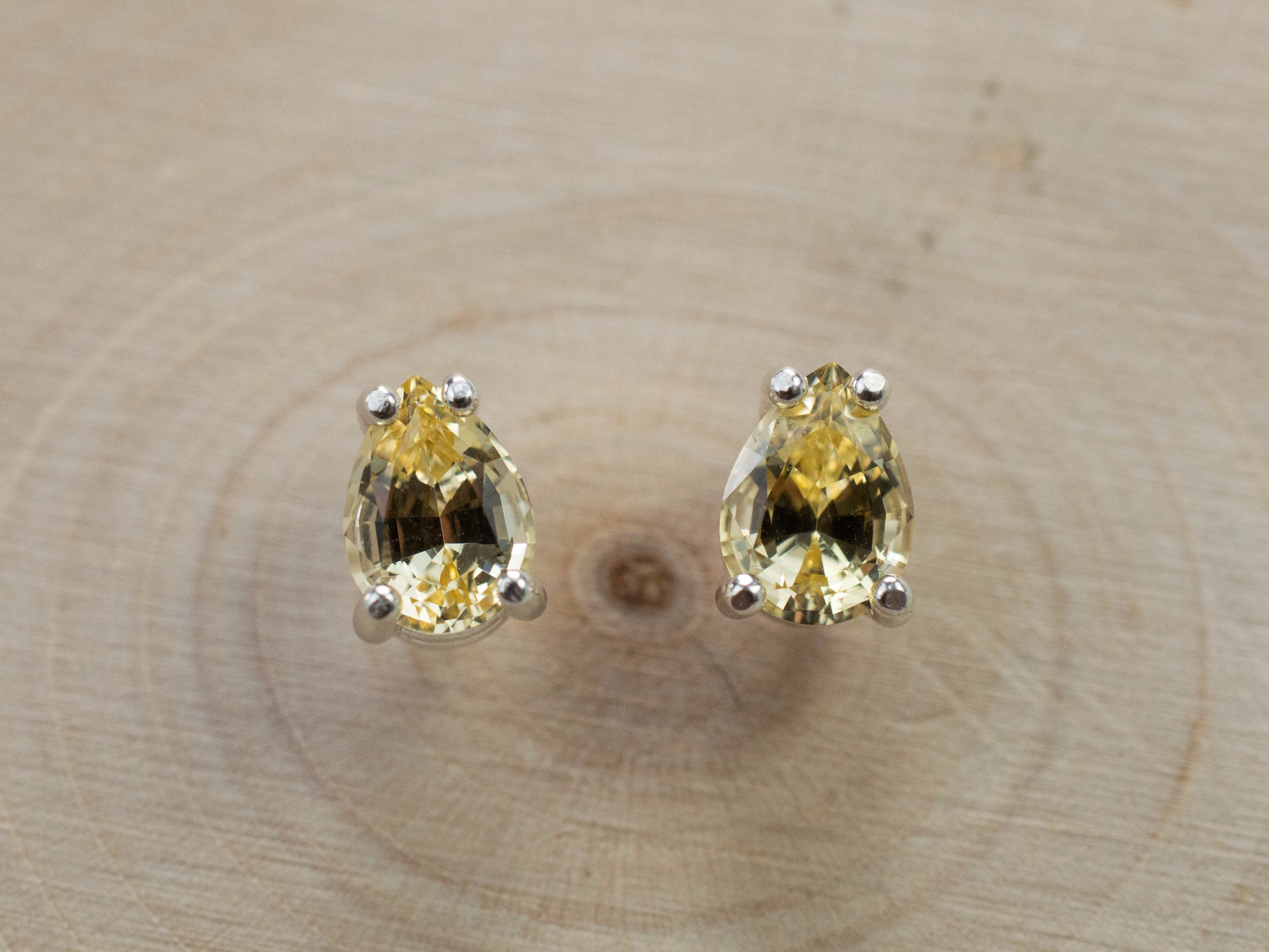 Imperial Topaz Earrings; Natural Untreated Brazil Topaz; 1.550cts