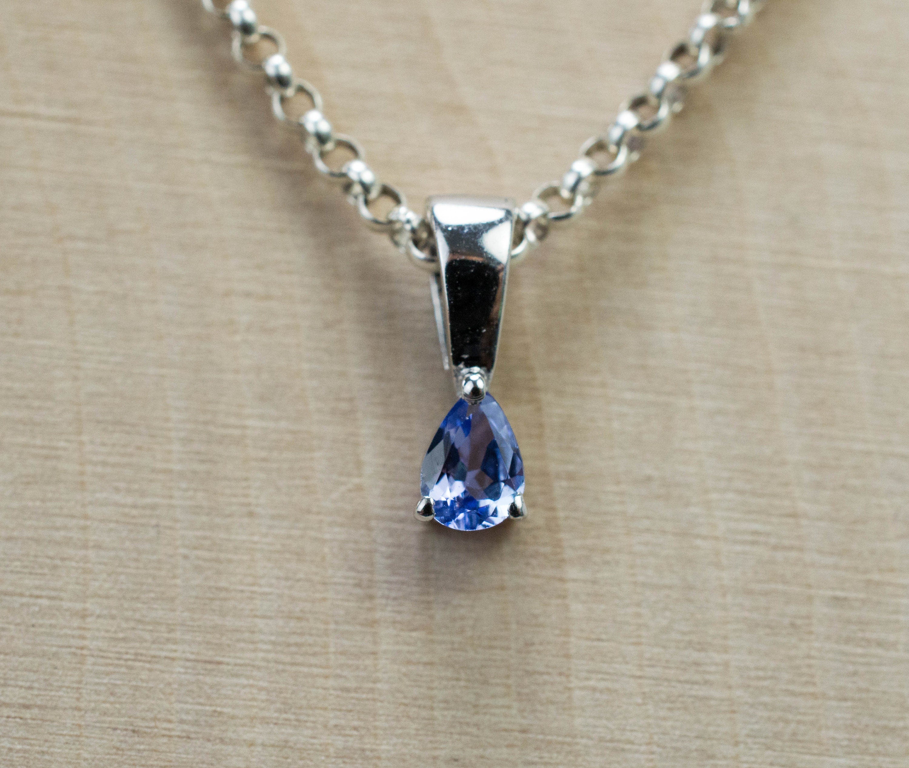 Tanzanite Pendant; Genuine Tanzania Tanzanite; 0.150cts