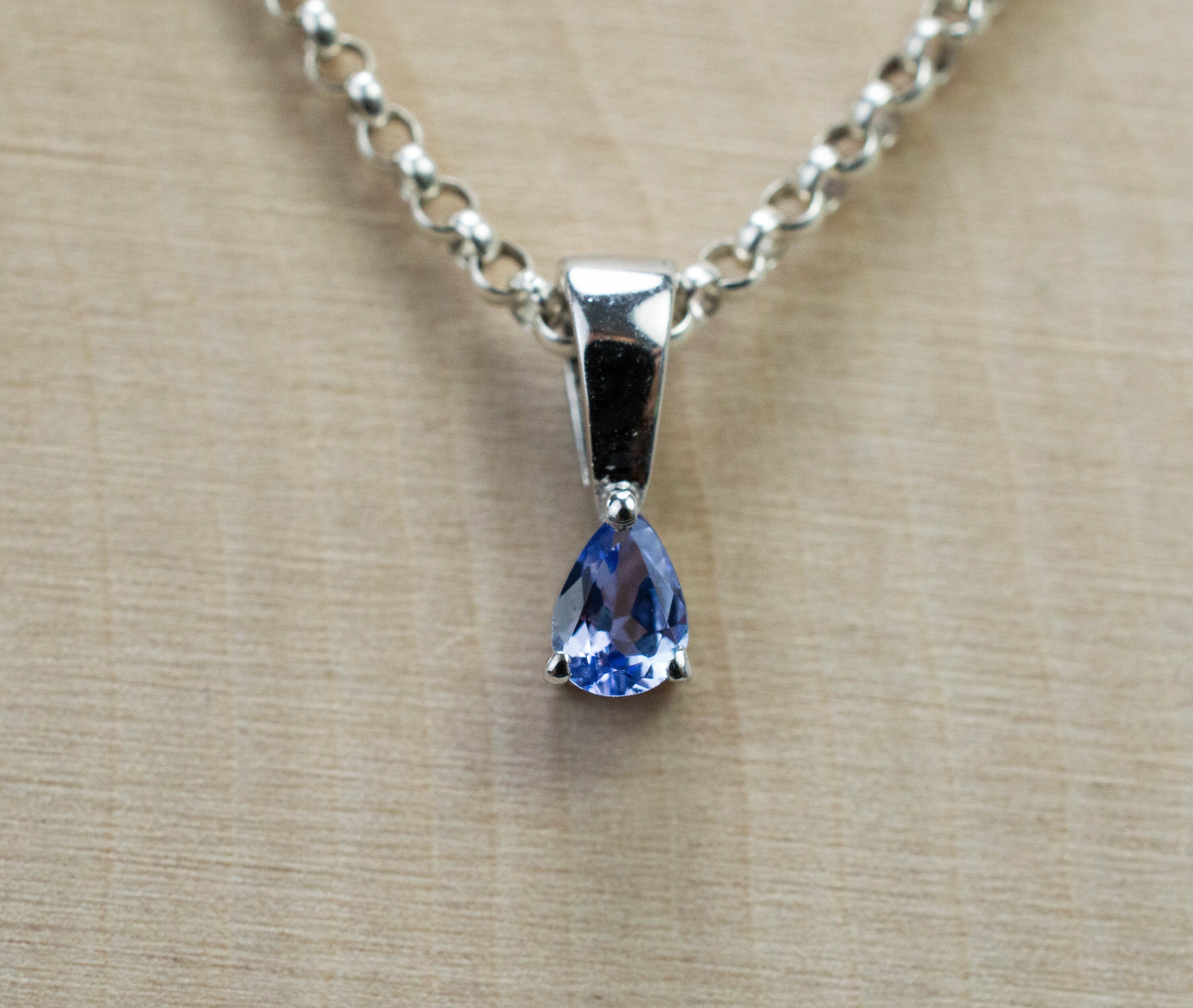 Tanzanite Pendant; Natural Tanzania Tanzanite; 0.150cts