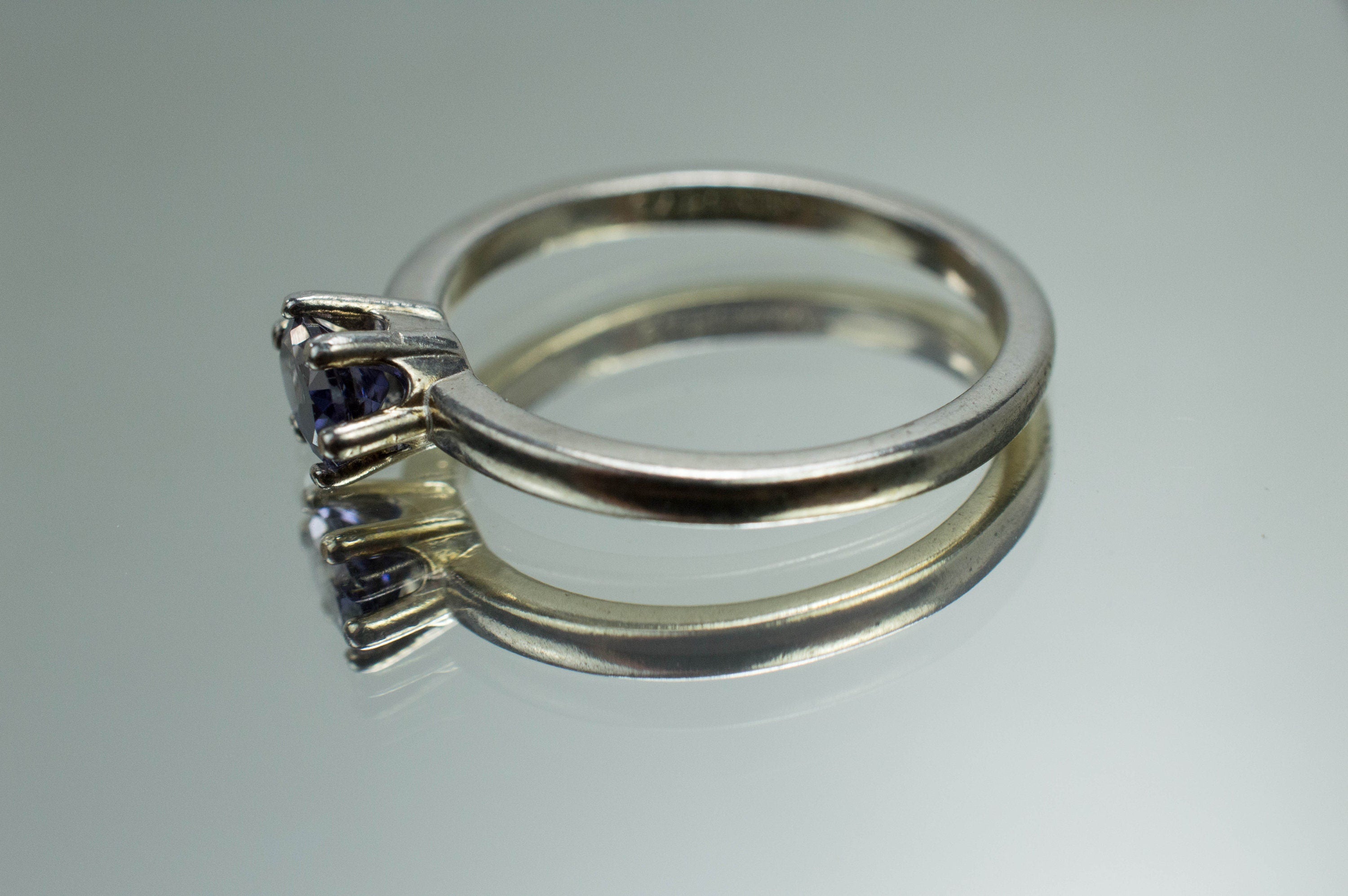 Iolite Ring; Natural Untreated Madagascar Iolite; 0.345cts