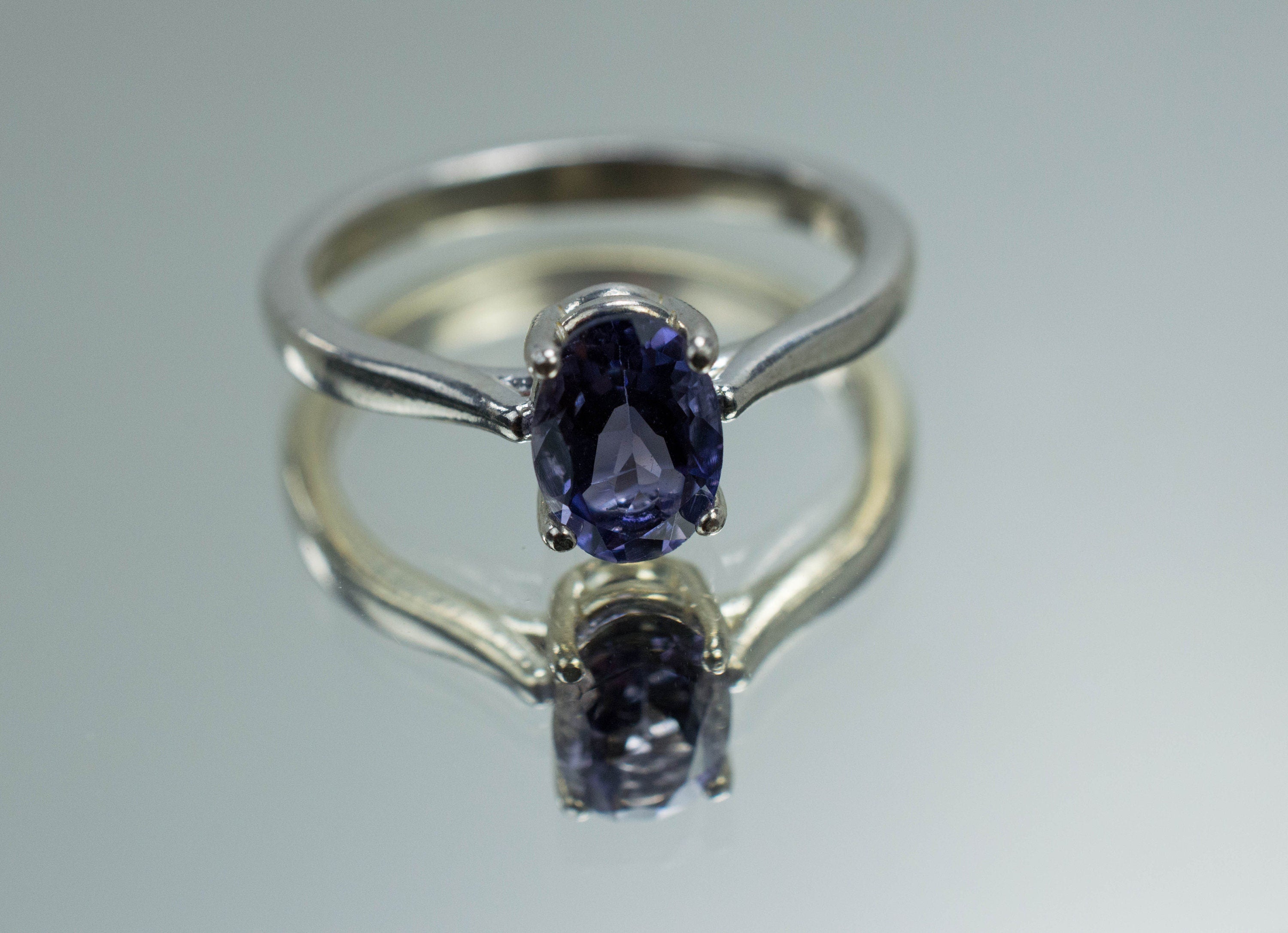 Iolite Ring; Natural Untreated Madagascar Iolite; 0.610cts