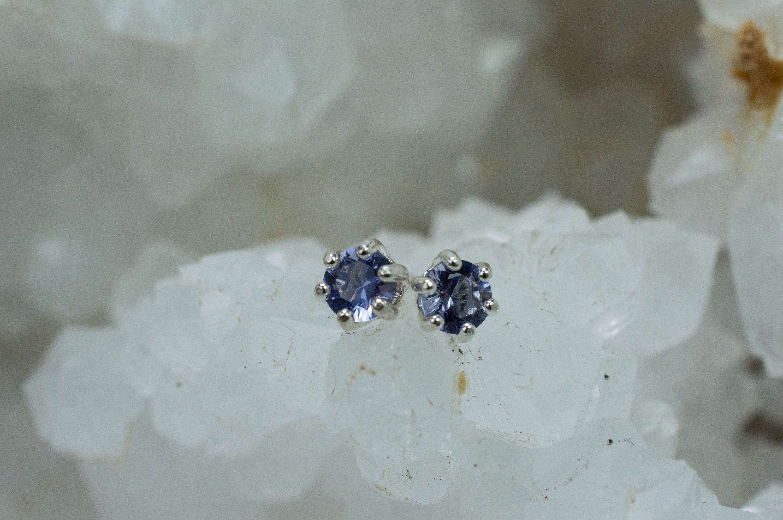 Iolite Earrings; Natural Untreated Madagascan Iolite; 0.395cts