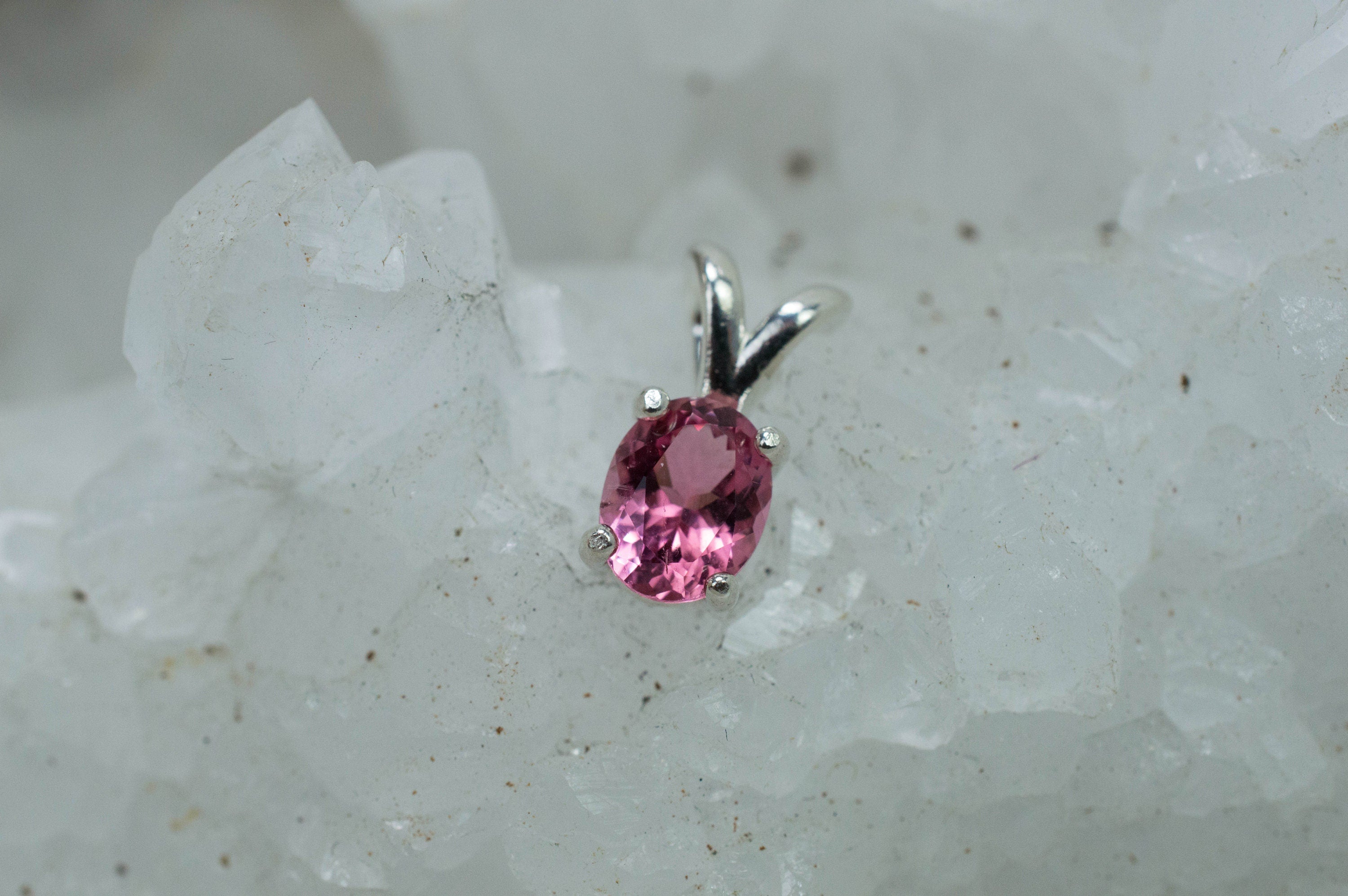 Pink Tourmaline Pendant, Natural Untreated San Diego Tourmaline; 0.835cts