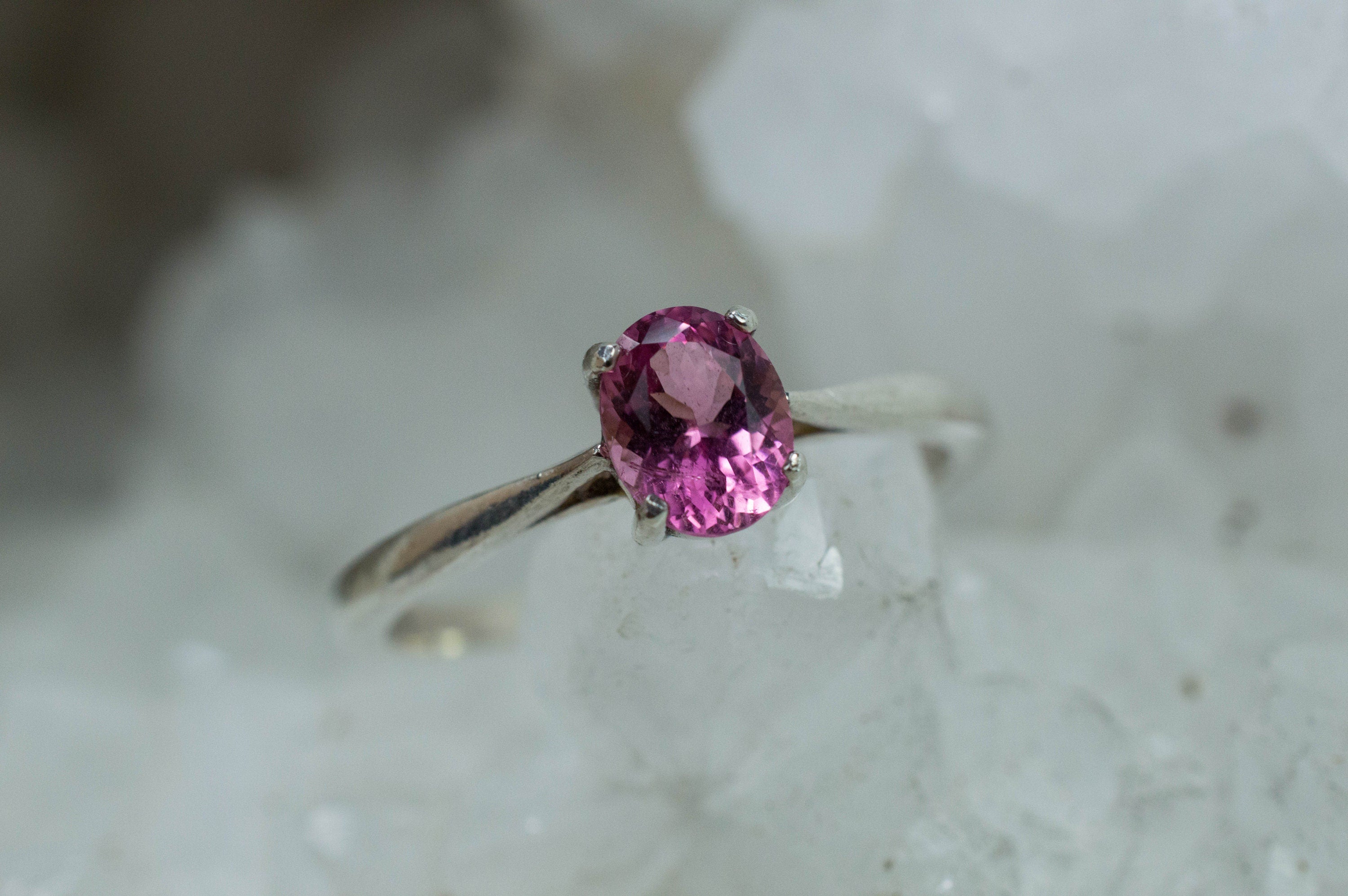 Pink Tourmaline Ring, Genuine Untreated San Diego Tourmaline; 0.675cts