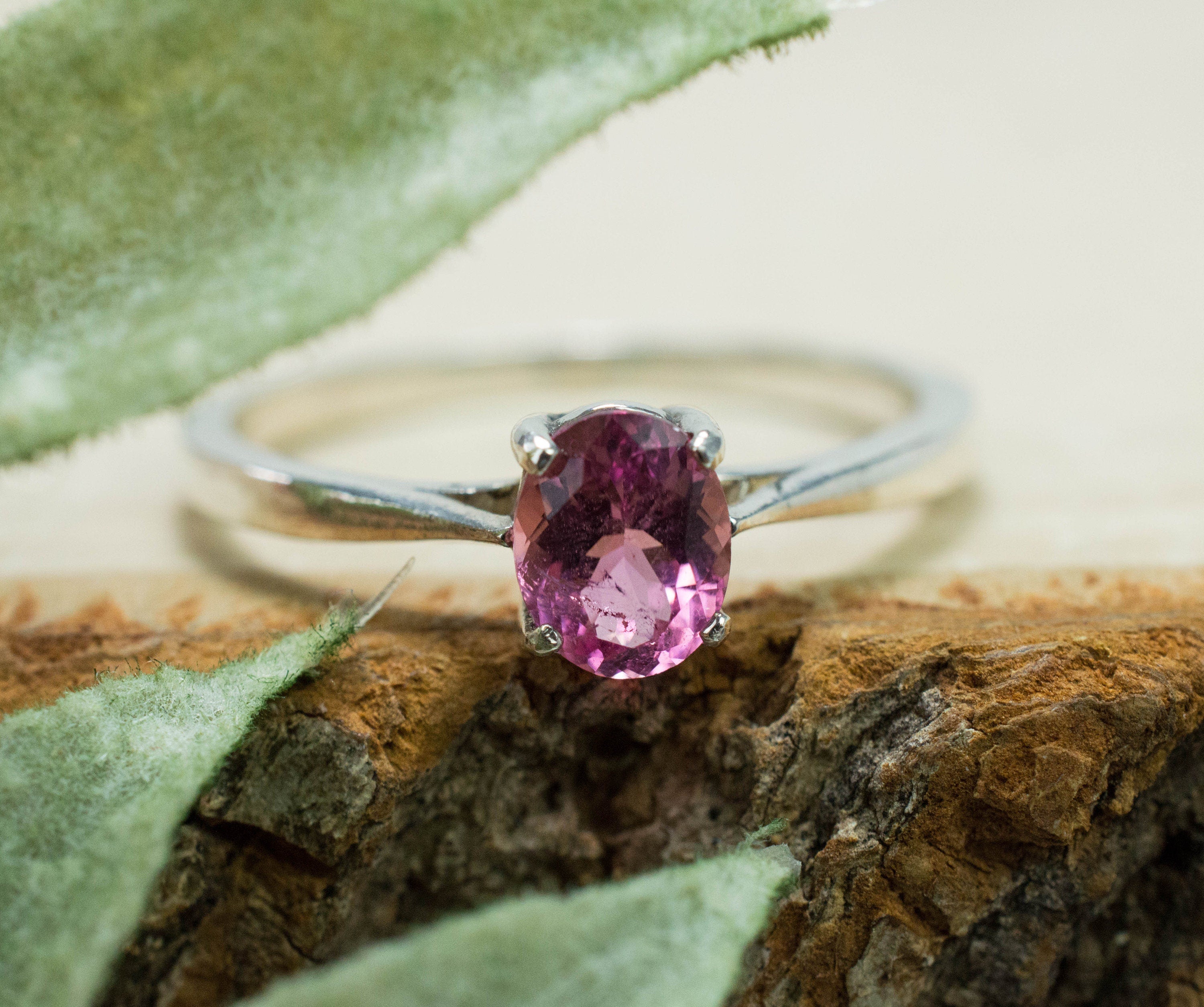 Pink Tourmaline Ring, Genuine Untreated San Diego Tourmaline; 0.675cts