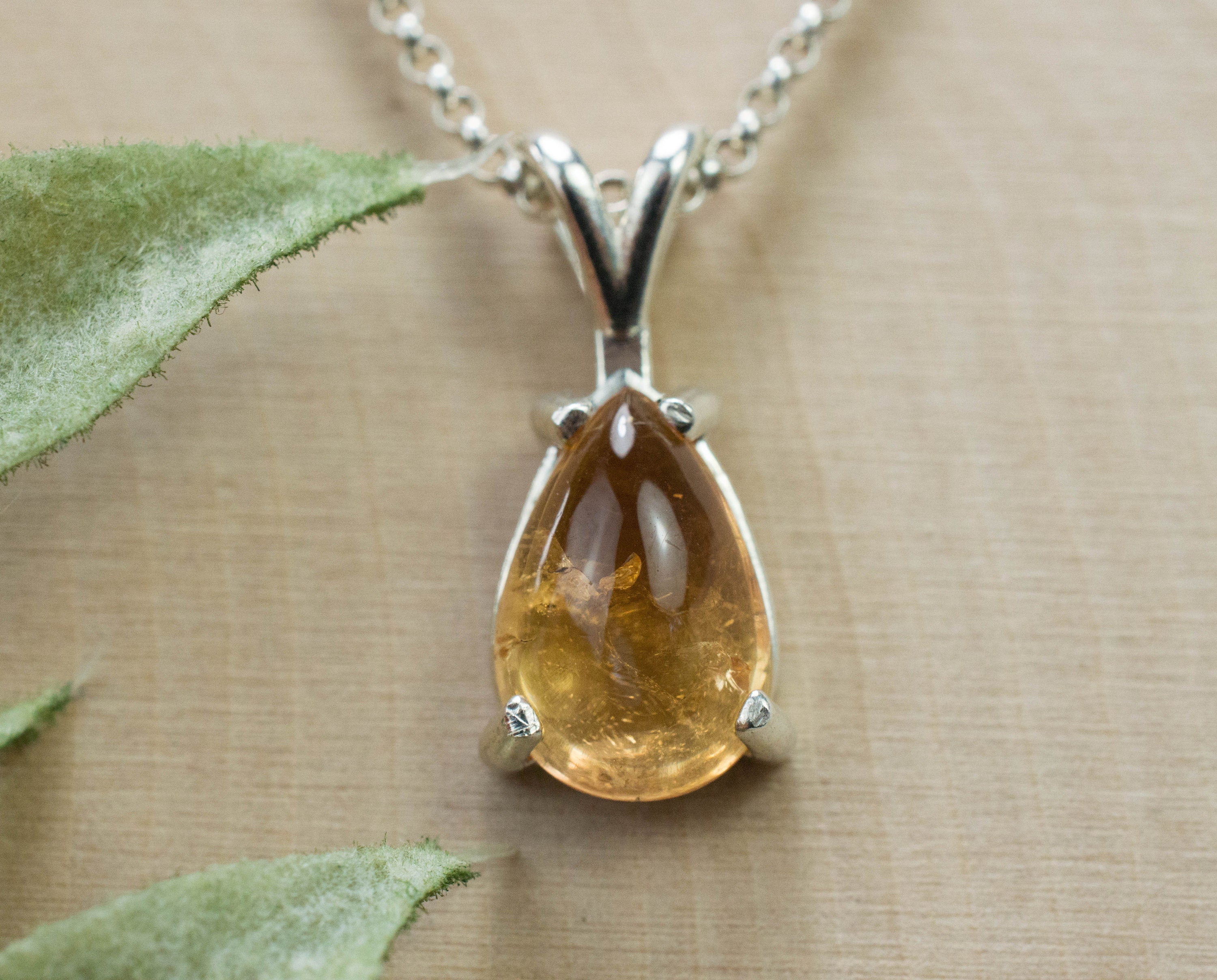 Imperial Topaz Pendant; Genuine Untreated Brazilian Topaz; 3.740cts