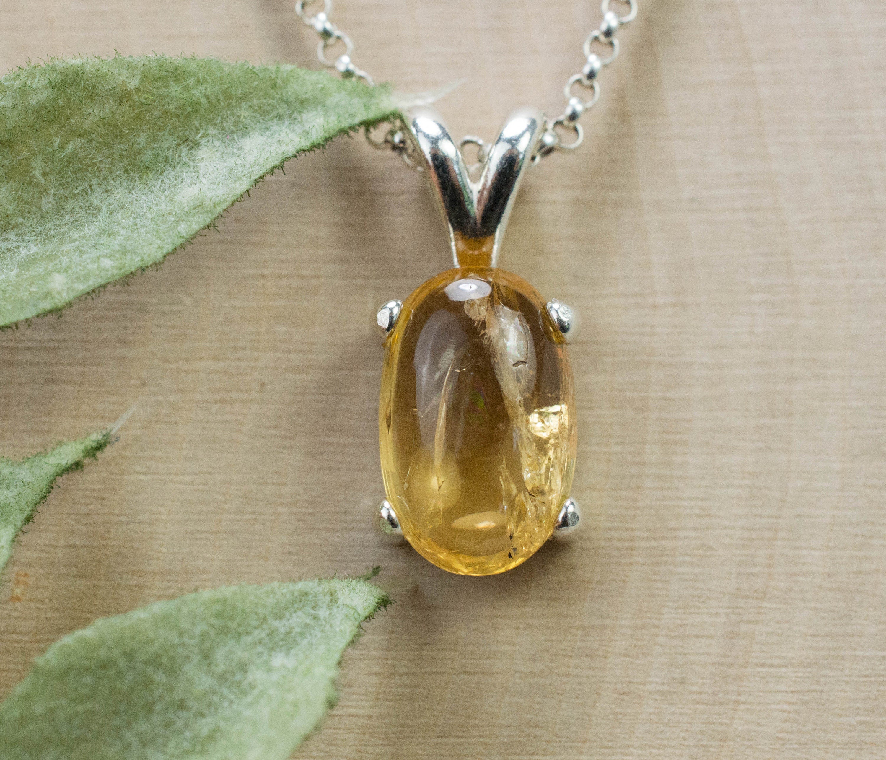 Imperial Topaz Pendant; Genuine Untreated Brazilian Topaz; 4.315cts