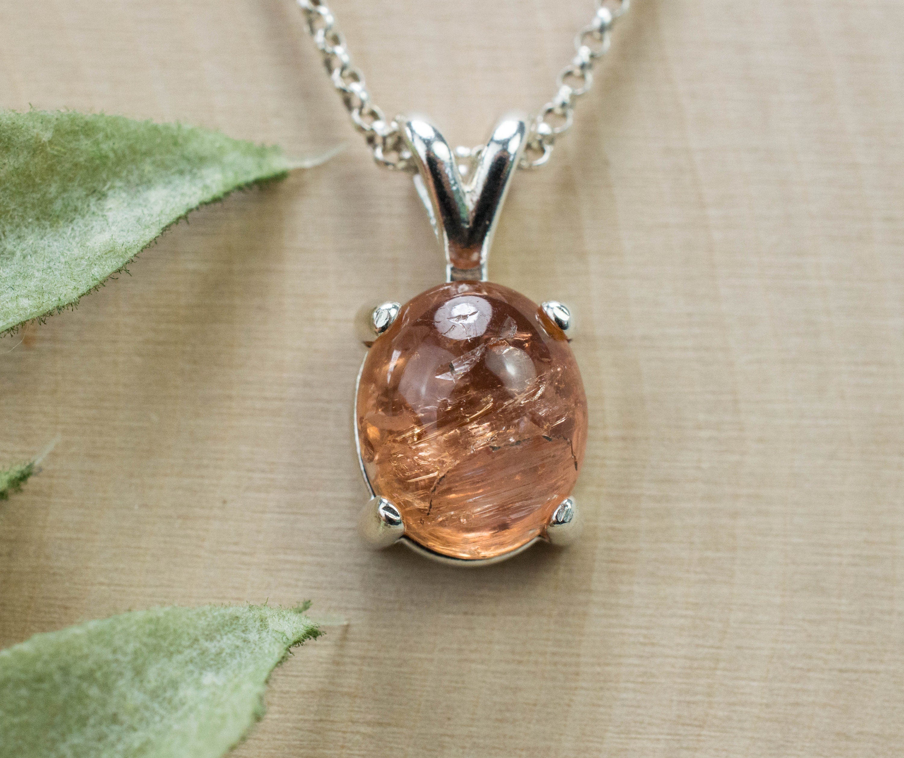 Imperial Topaz Pendant; Genuine Untreated Brazilian Topaz; 5.775cts