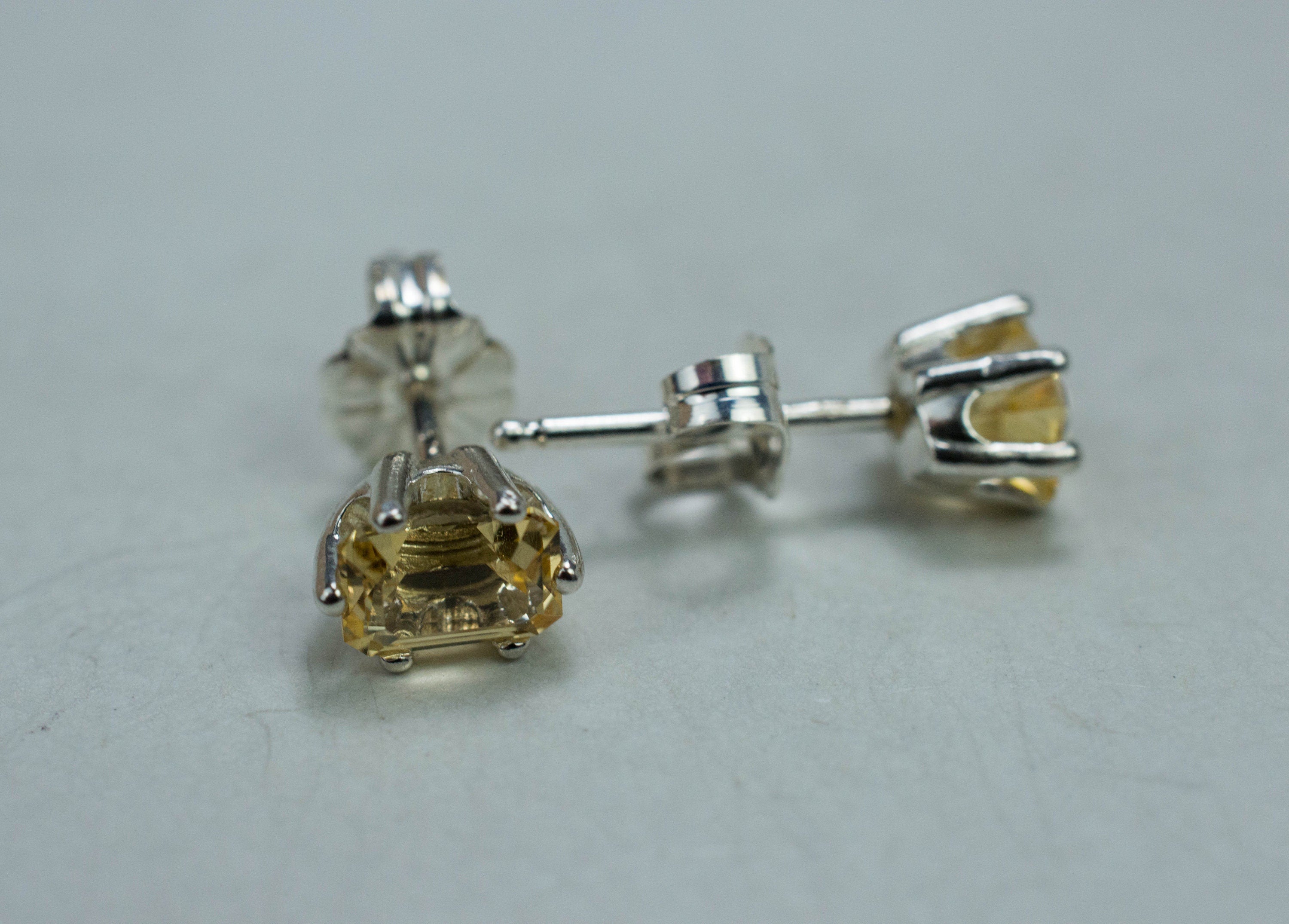 Imperial Topaz Earrings; Natural Untreated Brazil Topaz; 1.100cts