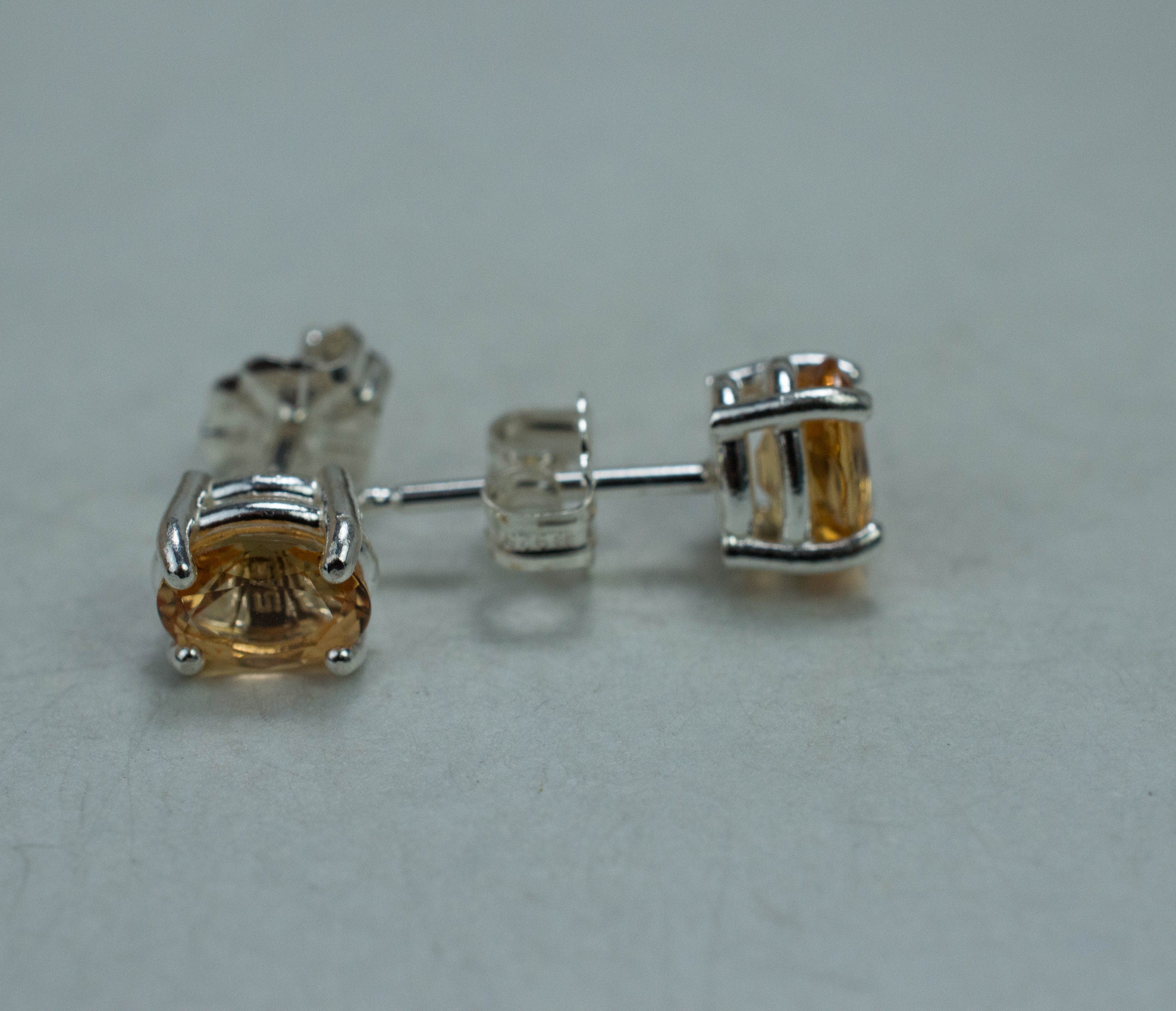 Imperial Topaz Earrings; Natural Untreated Brazil Topaz; 1.360cts