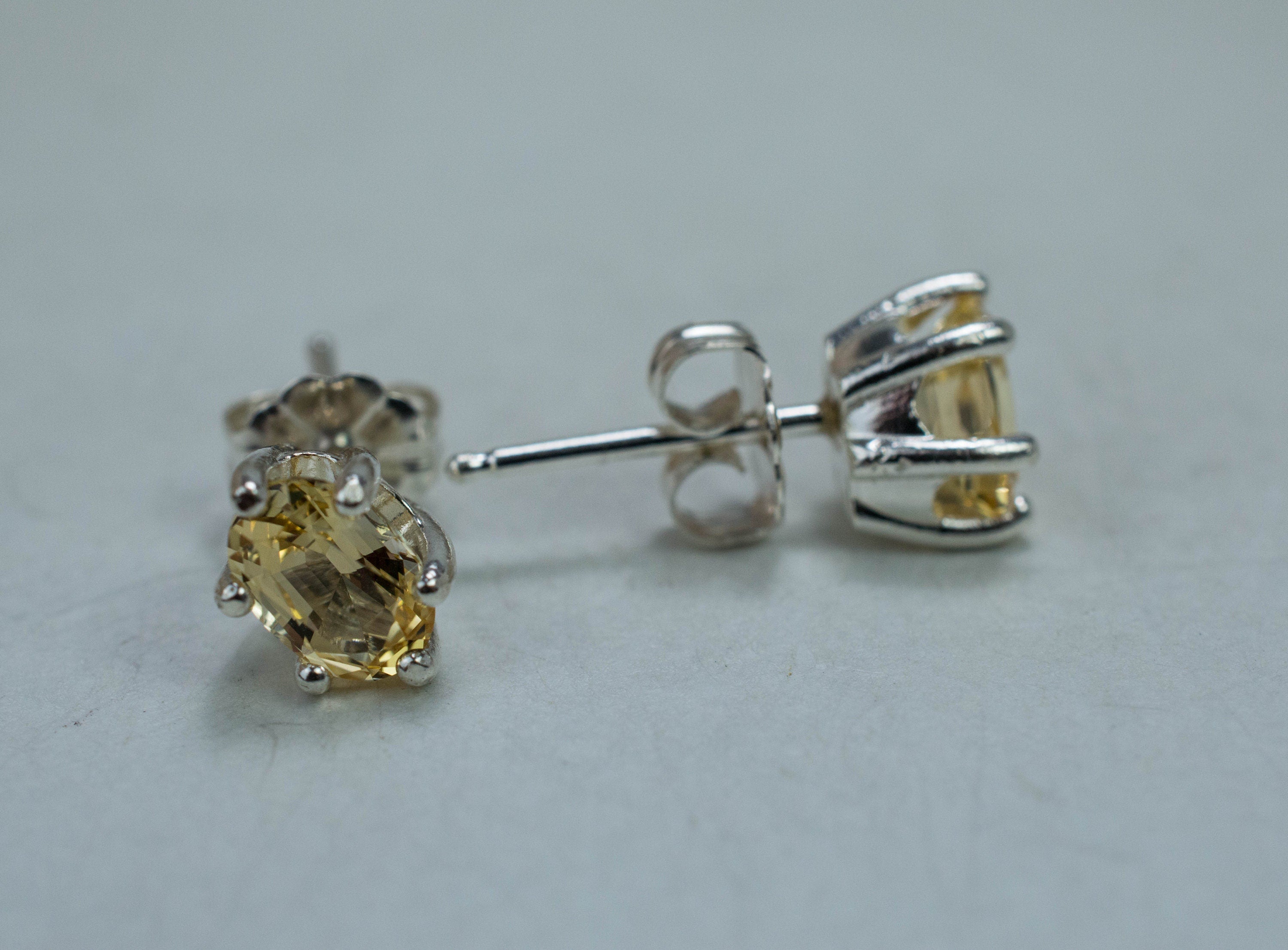 Imperial Topaz Earrings; Natural Untreated Brazil Topaz; 1.420cts