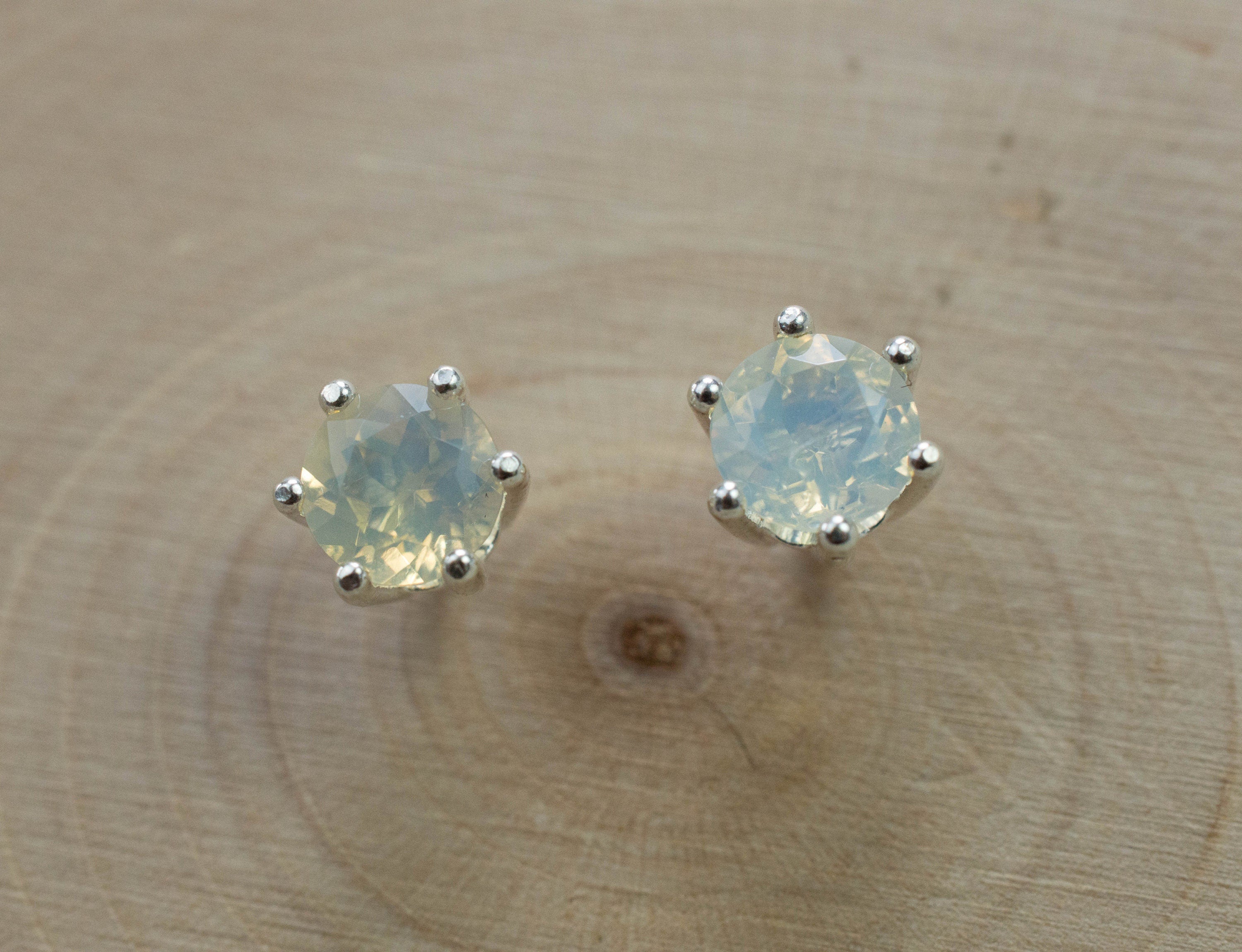 Opal Earrings, Natural Untreated Australia Opal; 0.745cts