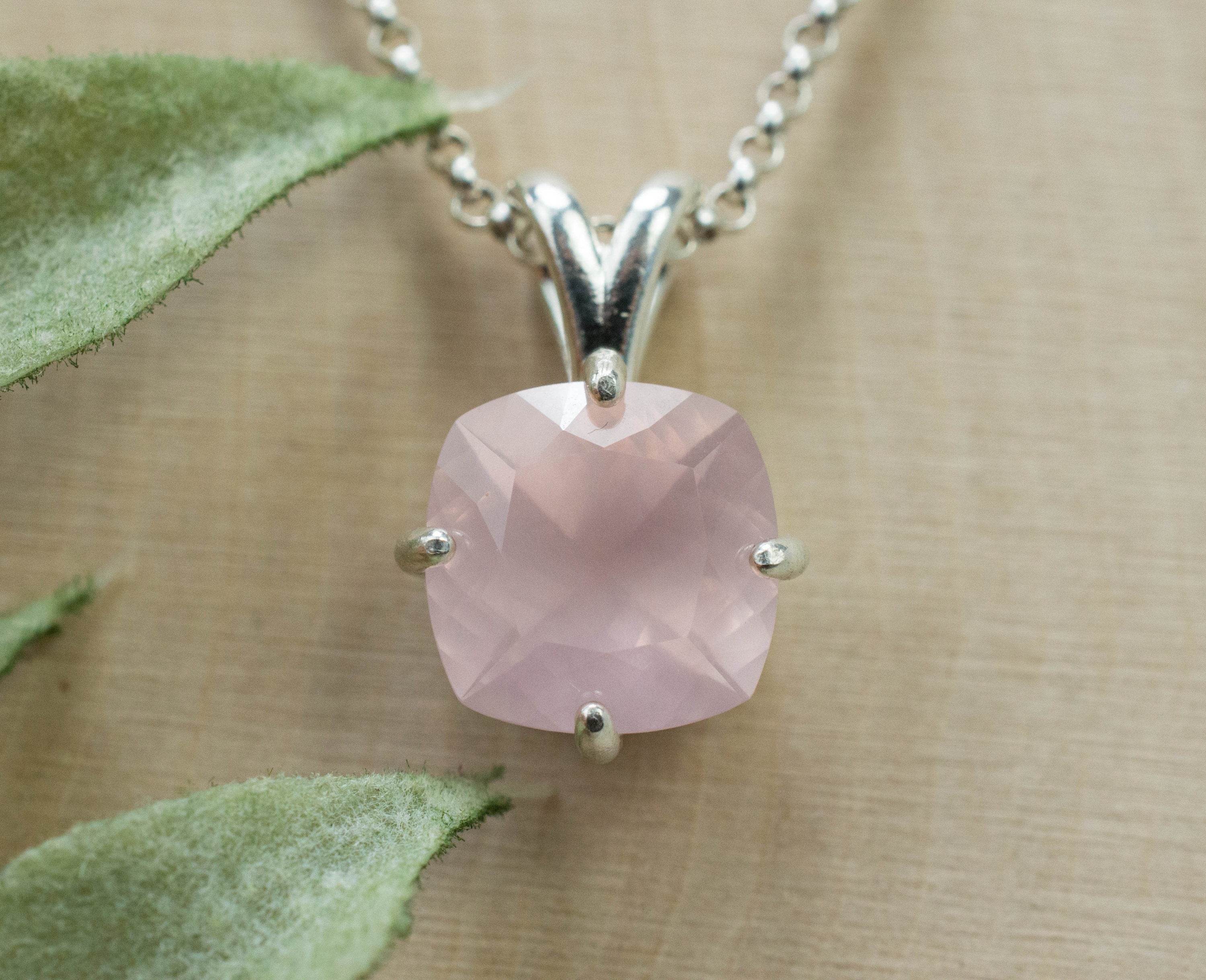 Rose Quartz Pendant; Natural Untreated Brazil Rose Quartz; 3.740cts