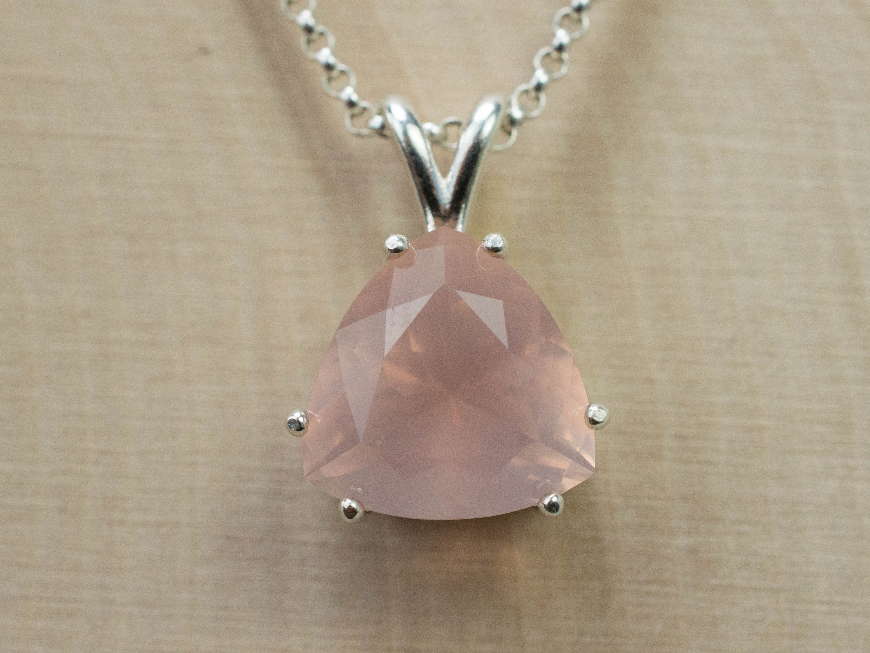 Rose Quartz Pendant; Natural Untreated Brazil Rose Quartz; 5.720cts