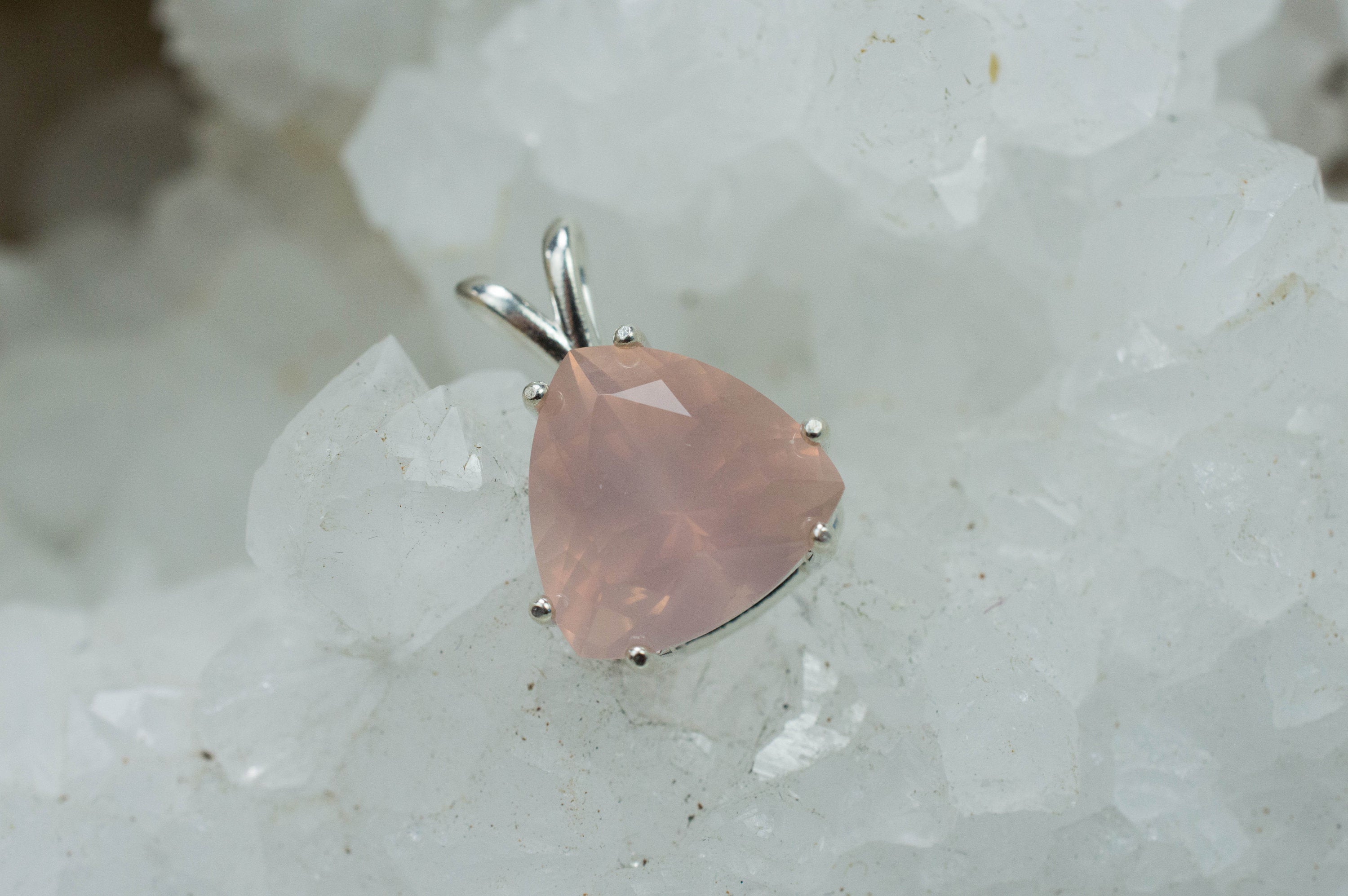 Rose Quartz Pendant; Natural Untreated Brazil Rose Quartz; 5.720cts