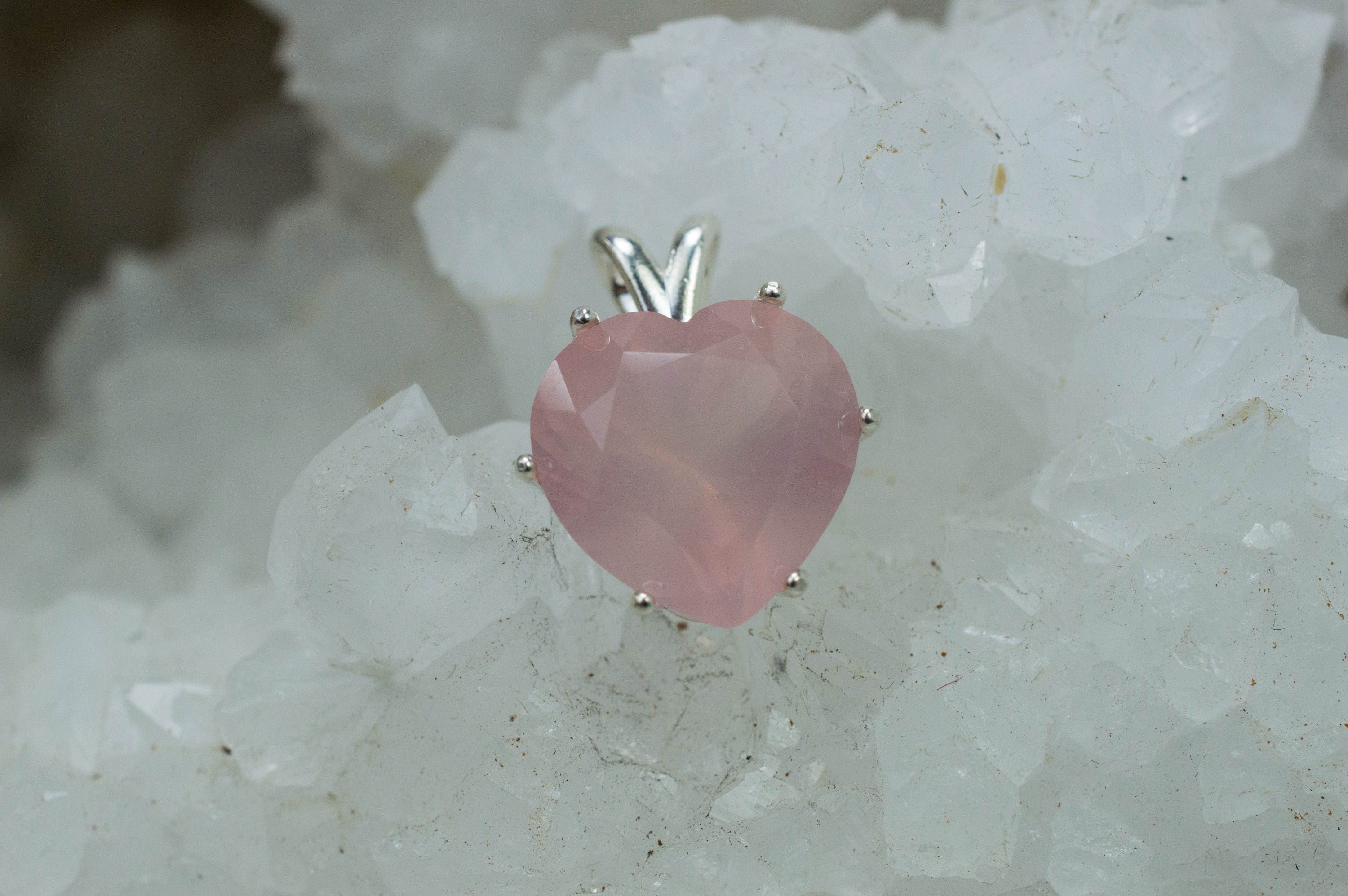 Rose Quartz Pendant; Natural Untreated Brazil Rose Quartz; 8.550cts