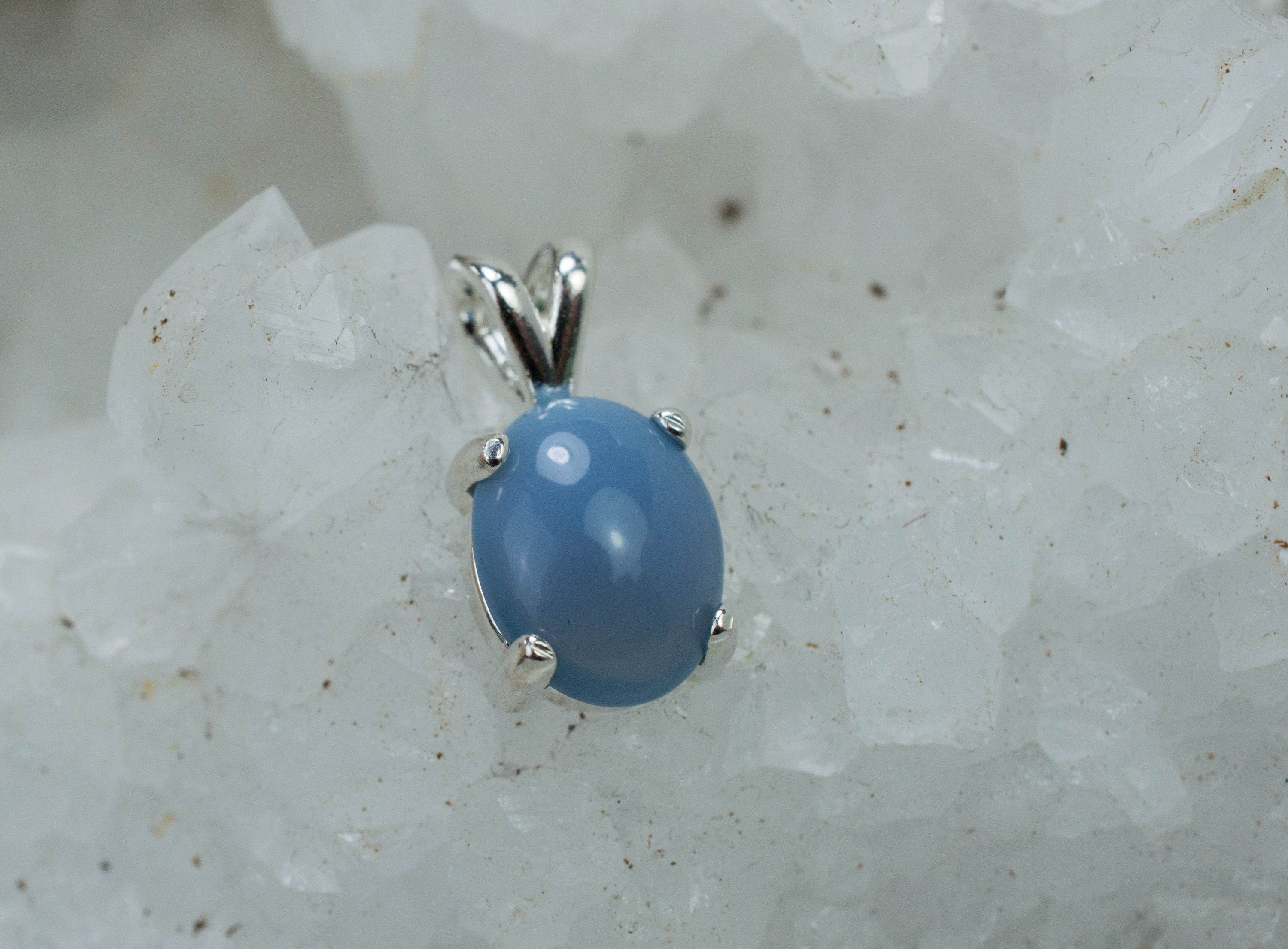 Blue Opal Pendant; Natural Untreated Oregon Owyhee Opal; 2.585cts