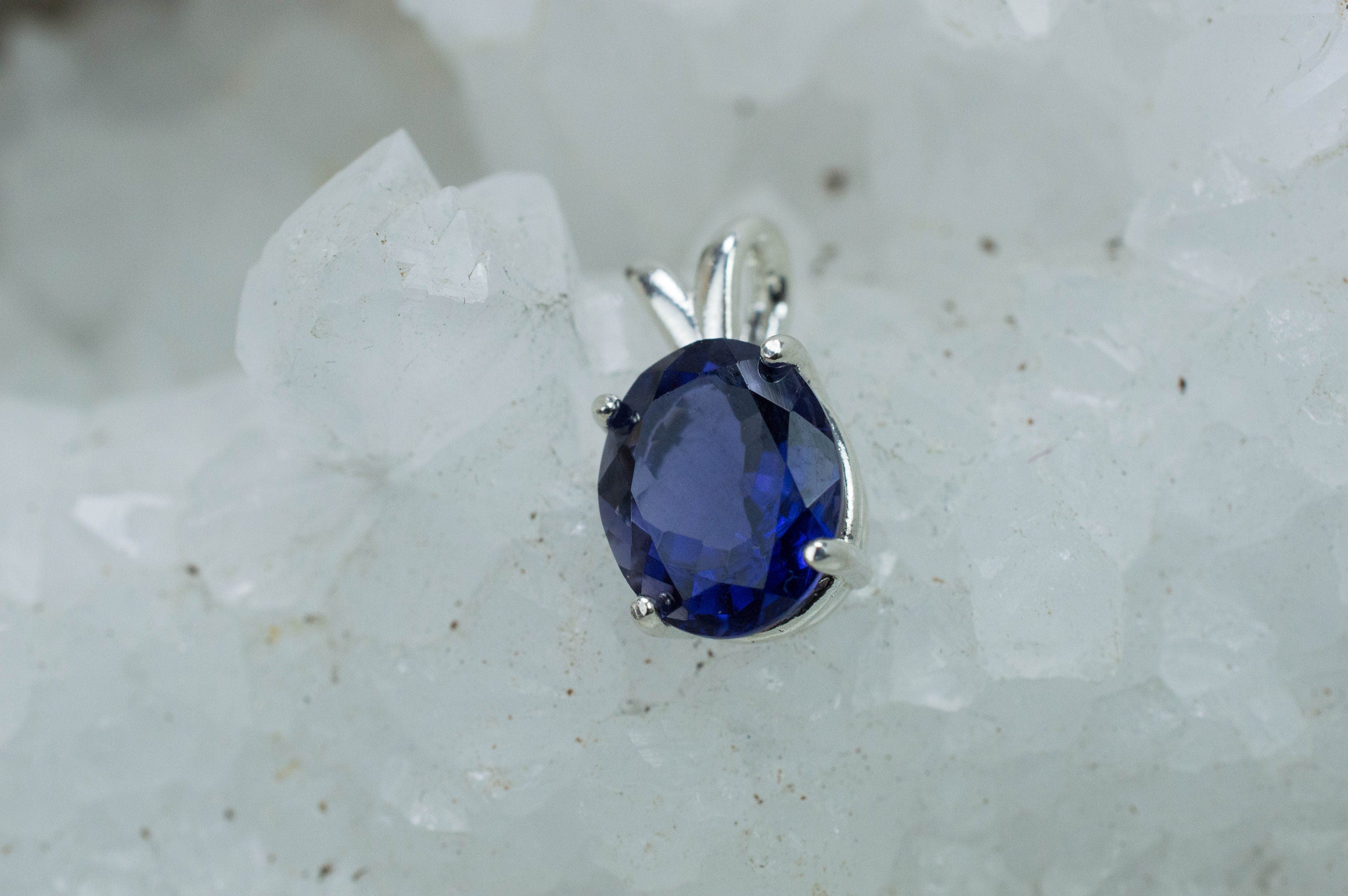 Iolite Pendant; Genuine Untreated Madagascar Iolite; 3.125cts