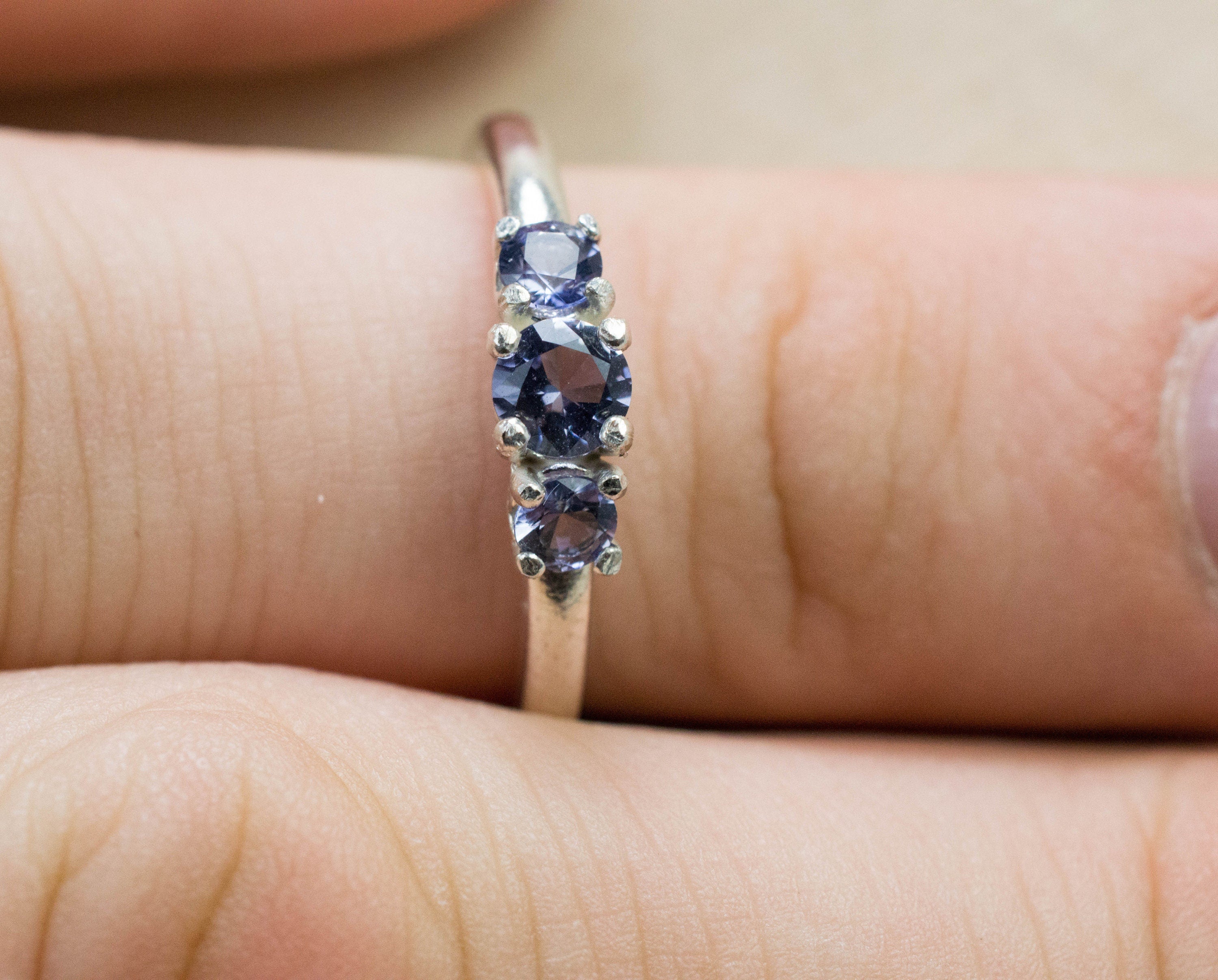 Iolite Ring; Natural Untreated Madagascar Iolites; 0.350cts