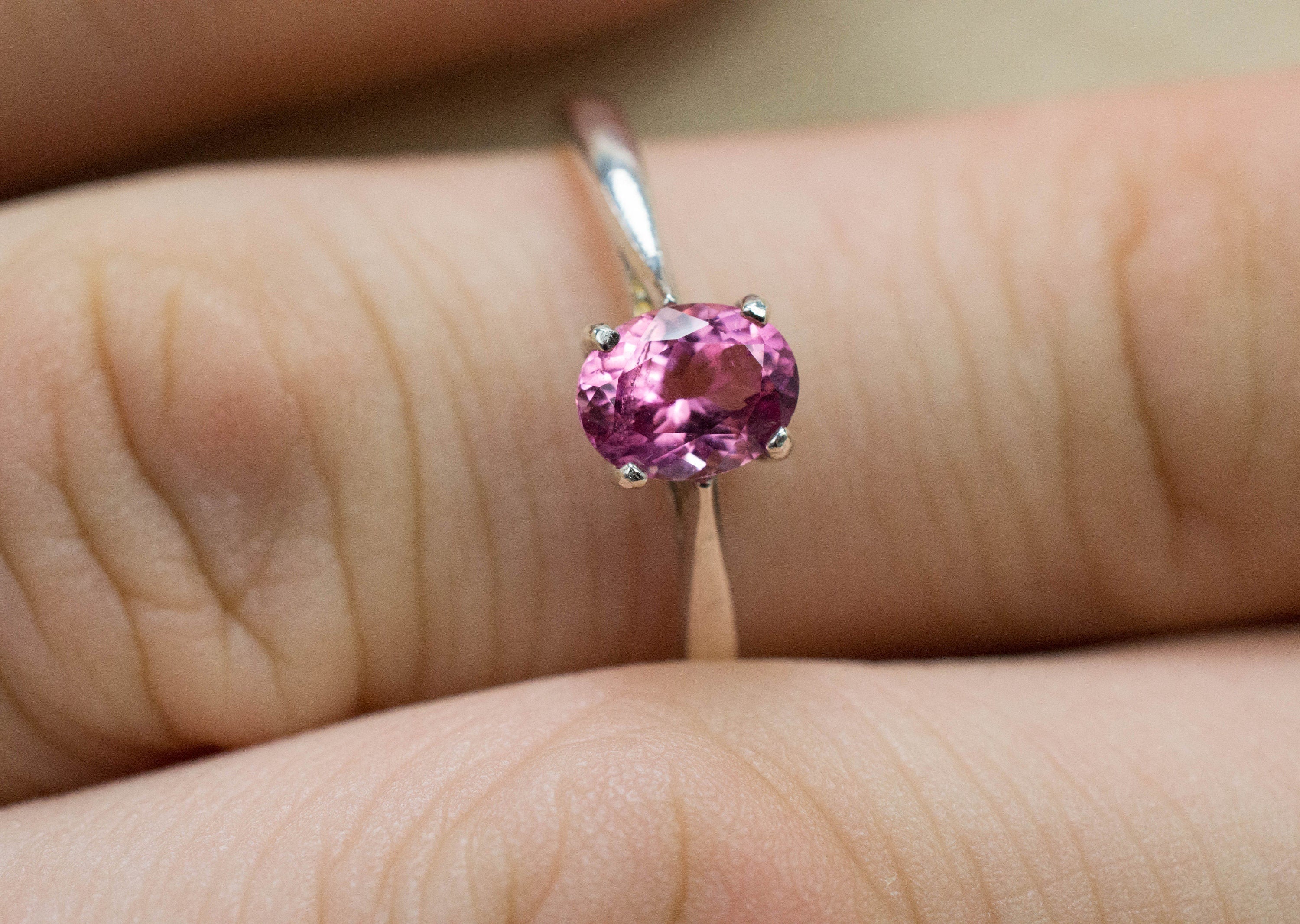 Pink Tourmaline Ring, Genuine Untreated San Diego Tourmaline; 0.675cts