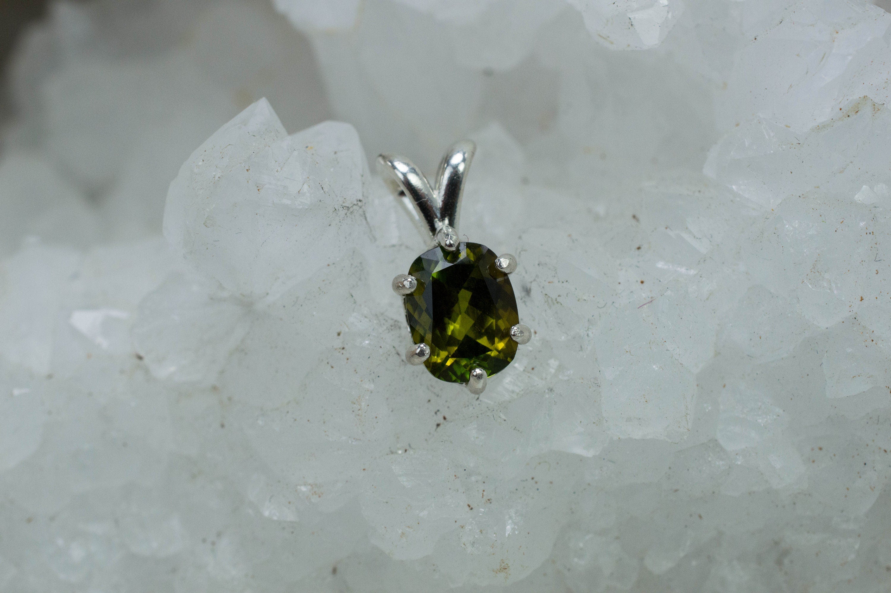 Tourmaline Pendant; Natural Untreated Tanzania Dravite Tourmaline; 1.520cts